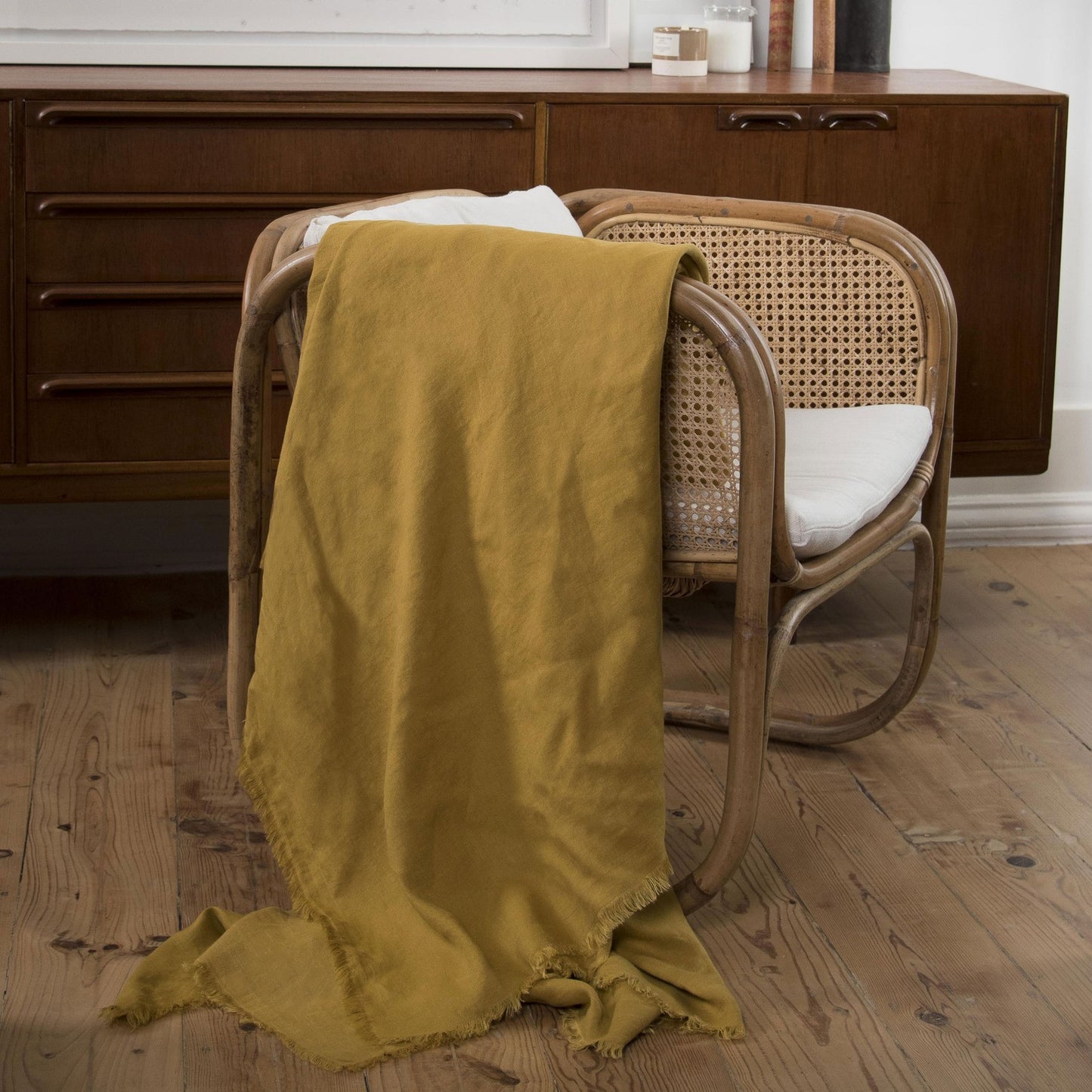 HORTENSE washed linen bedspread 180x260
