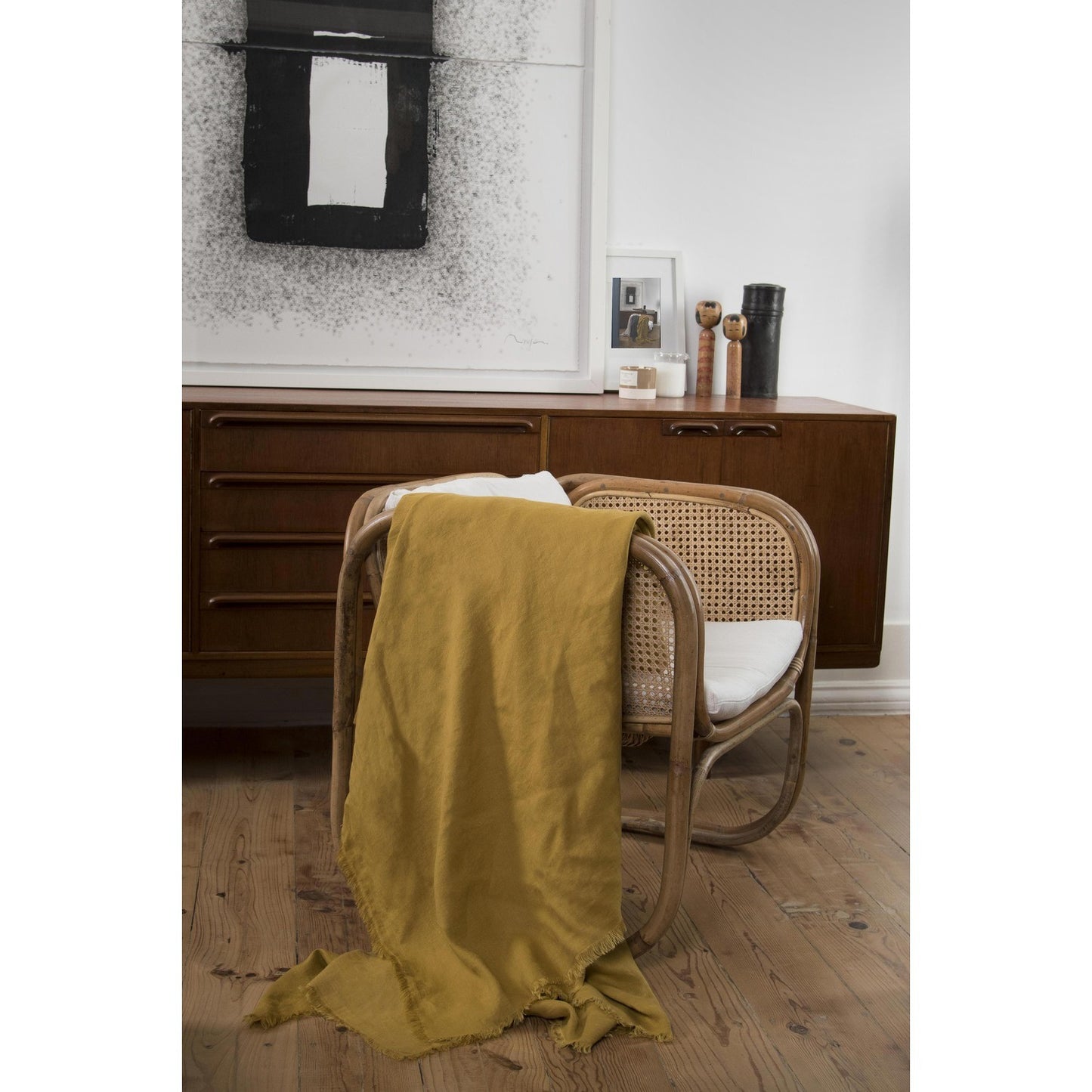 HORTENSE washed linen bedspread 180x260