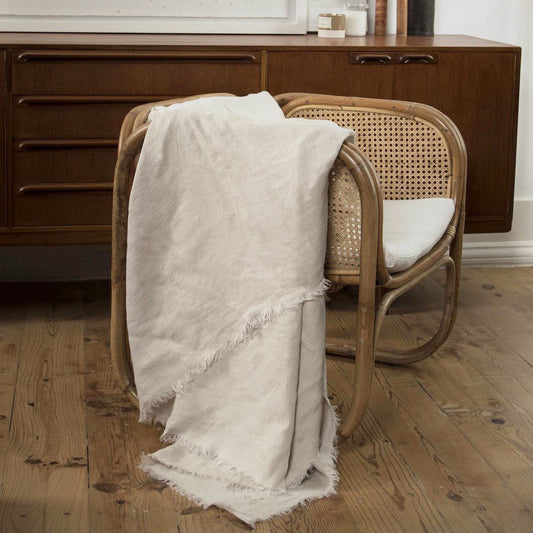 Jeté de lit lin lavé 180x260 HORTENSE - febronie.com