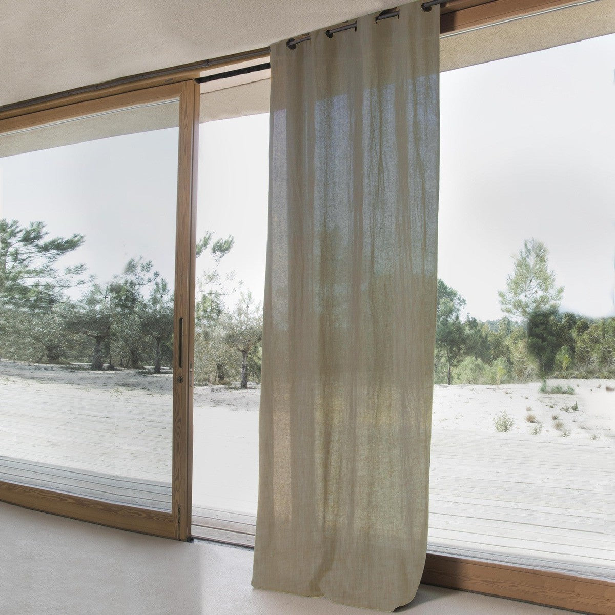 HORTENSE 140x290 washed linen eyelet curtain