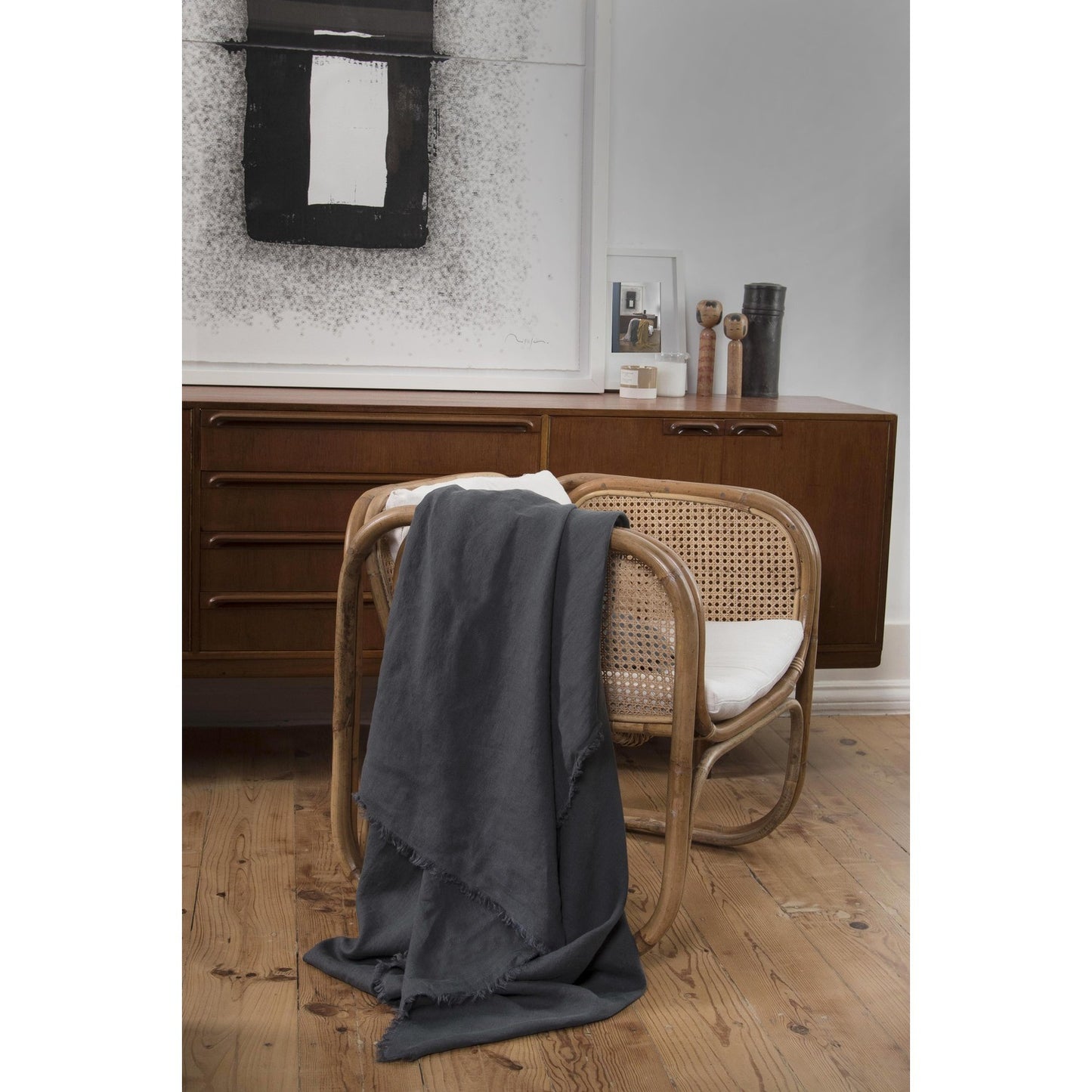 HORTENSE washed linen bedspread 180x260