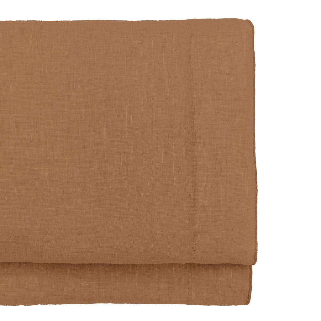 HORTENSE washed linen flat sheet 240x300