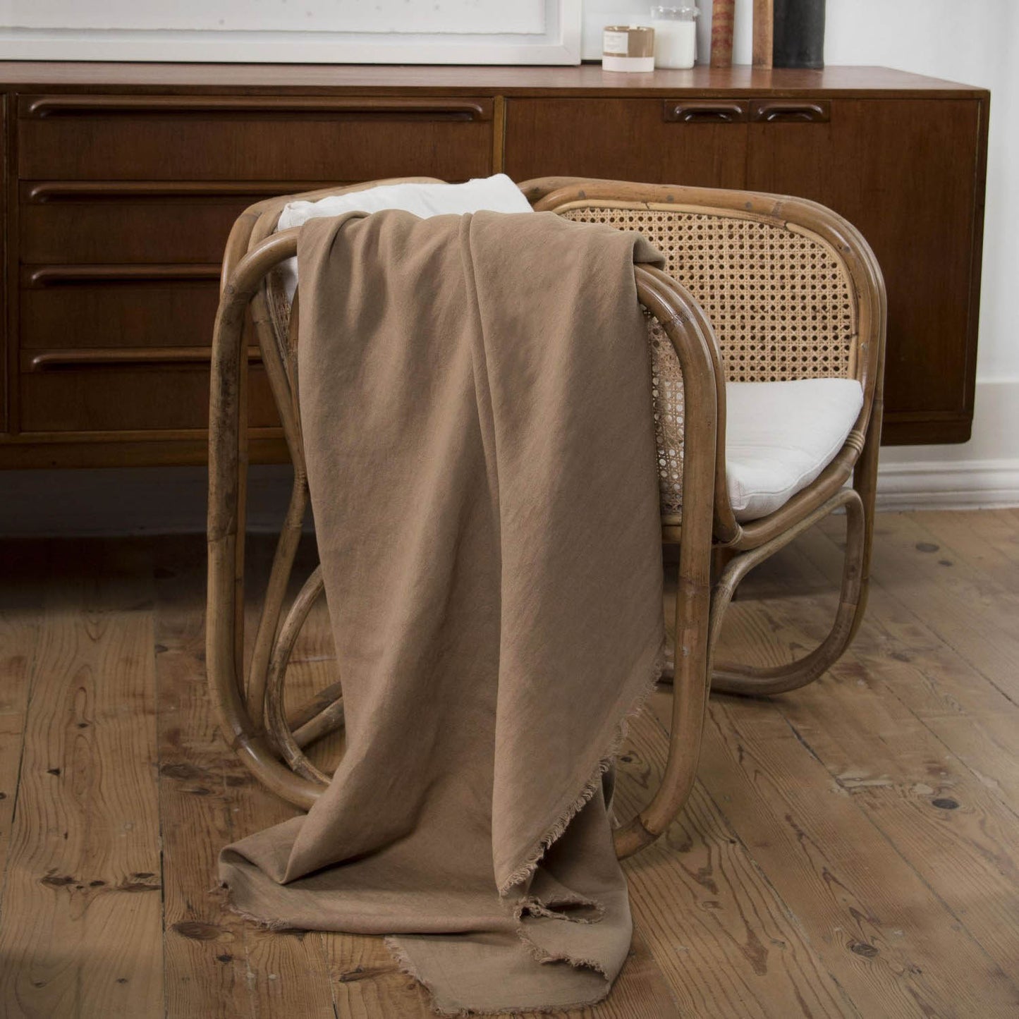 HORTENSE washed linen bedspread 180x260