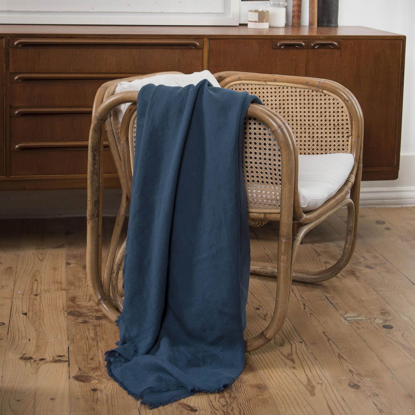 HORTENSE washed linen bedspread 180x260