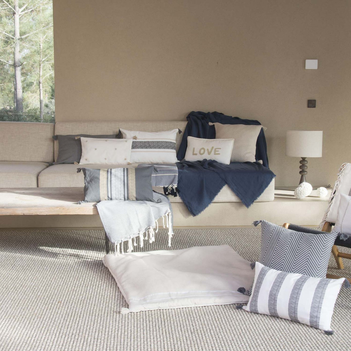HORTENSE washed linen bedspread 180x260