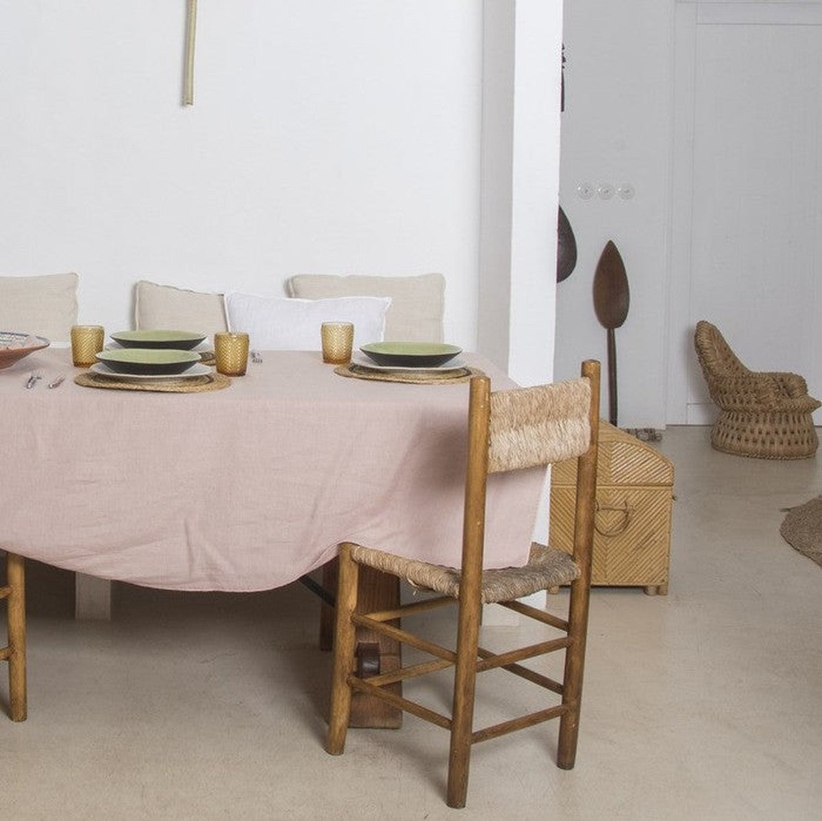 Nappe lin lavé HORTENSE 150x300 - febronie.com