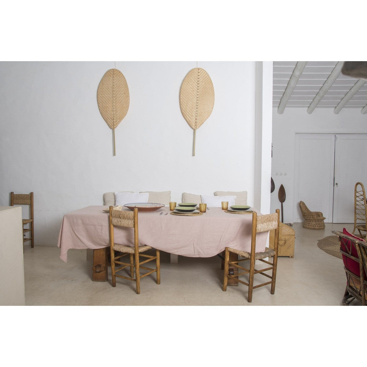 Nappe lin lavé HORTENSE 150x250 - febronie.com