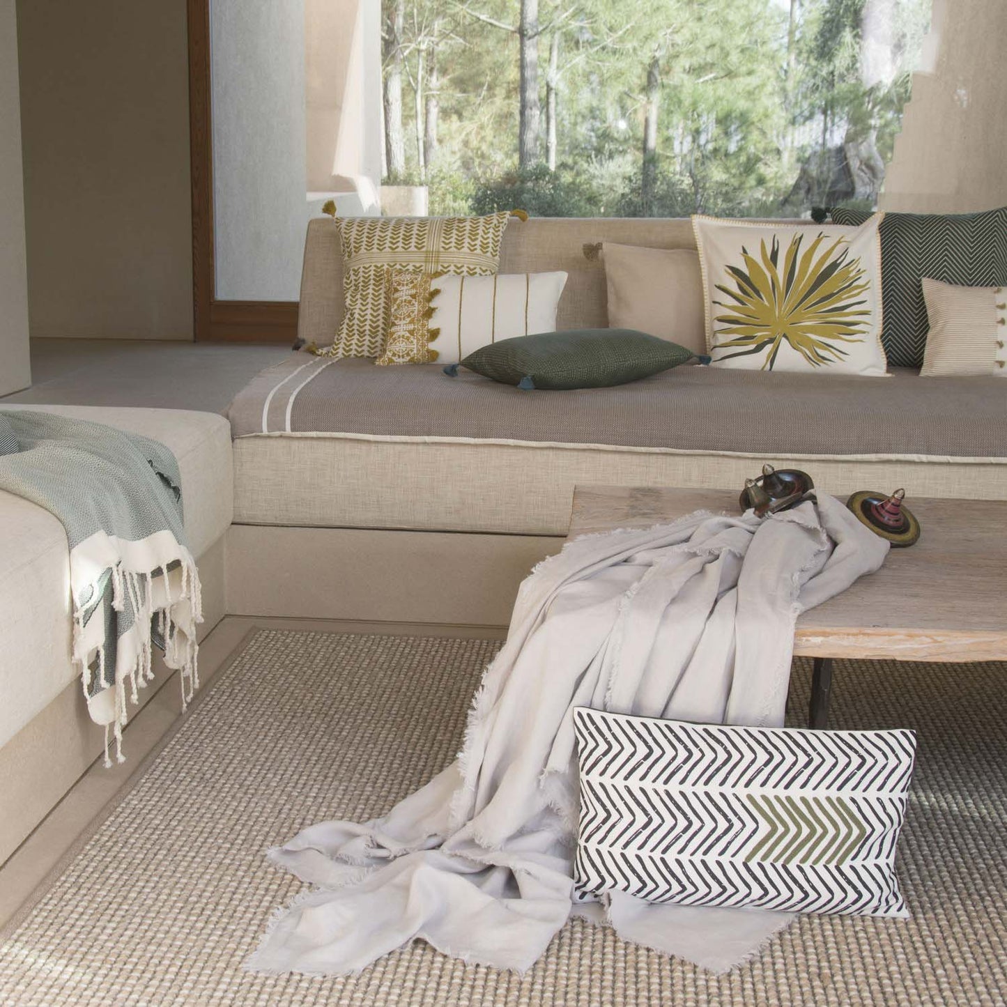HORTENSE washed linen bedspread 180x260