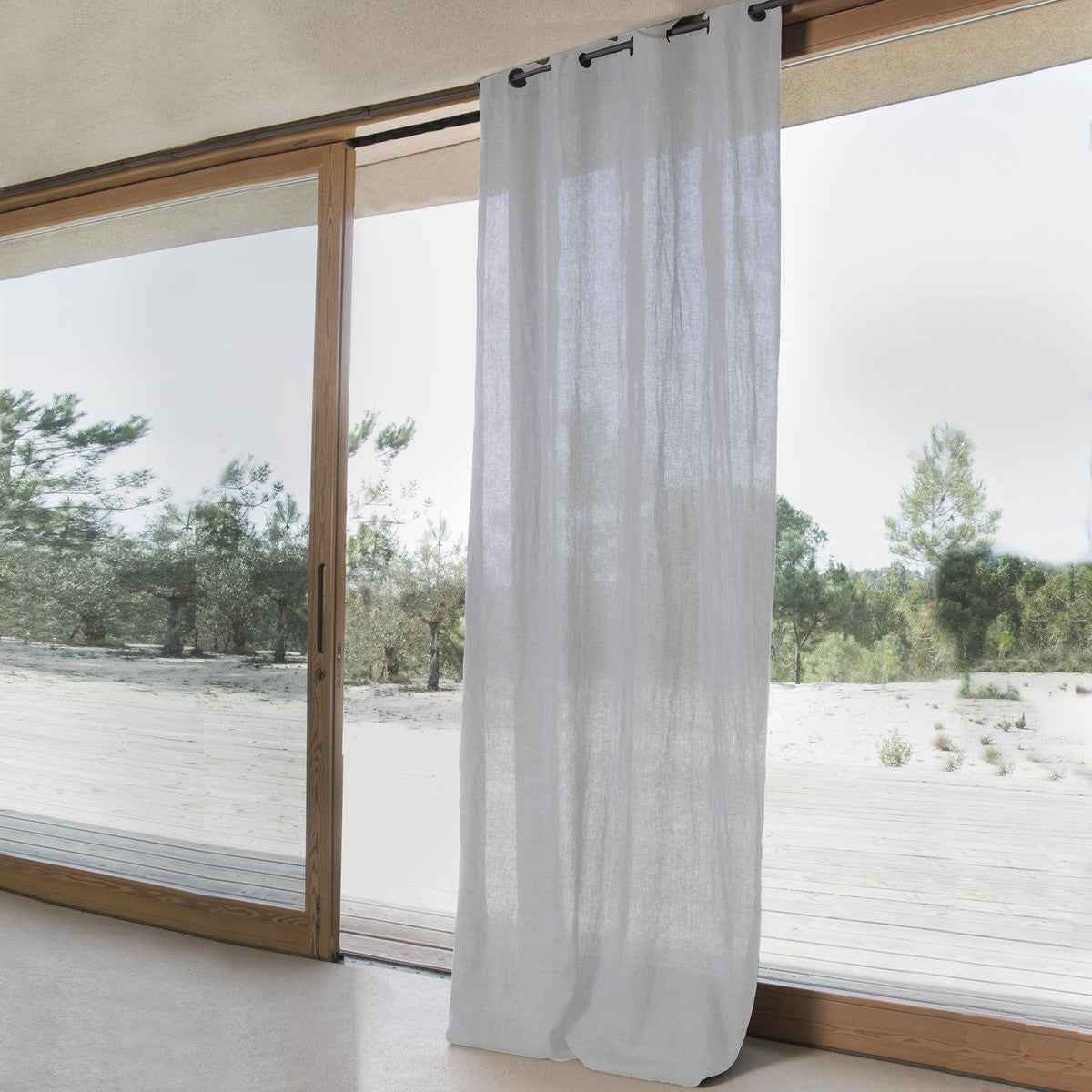 HORTENSE 140x290 washed linen eyelet curtain
