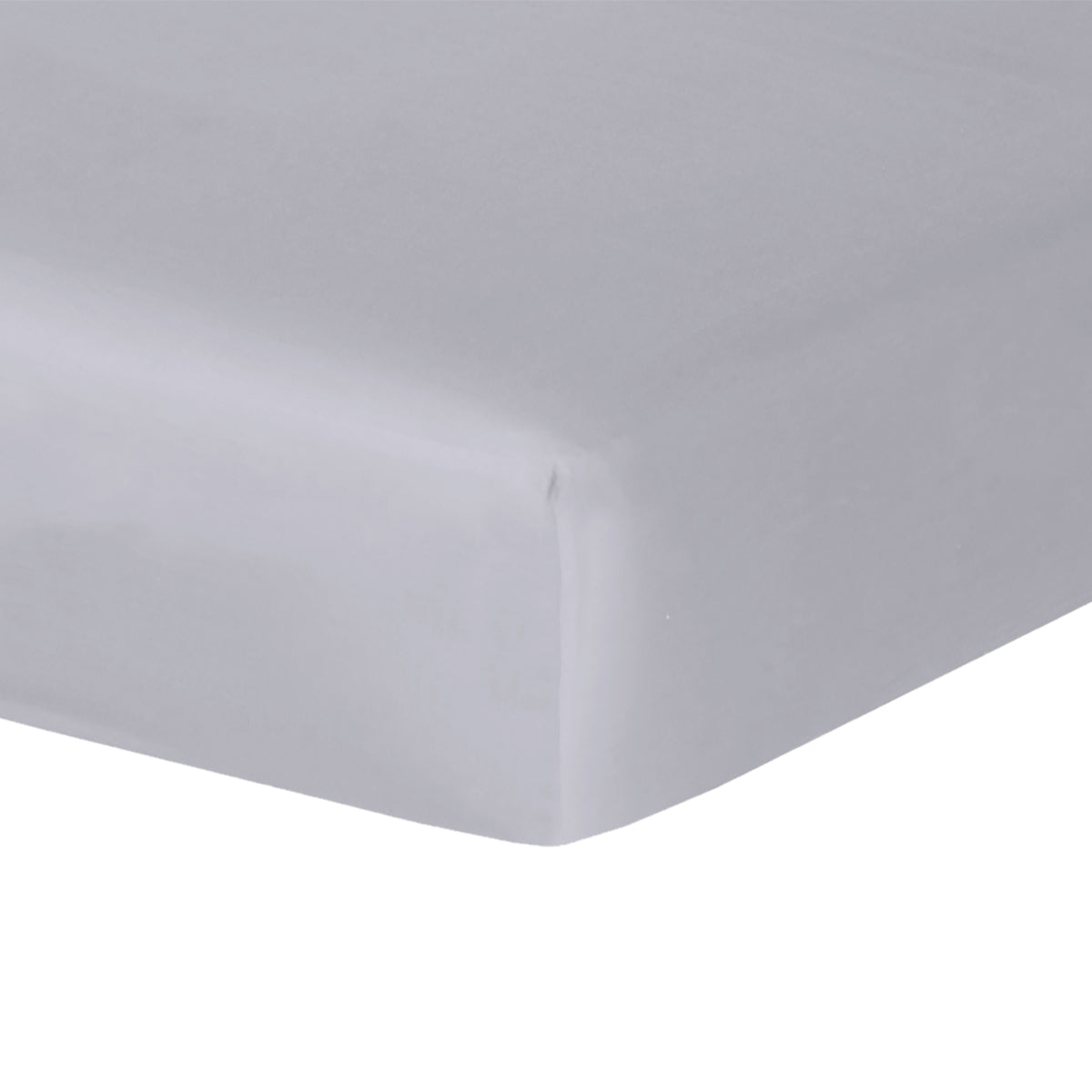 Drap housse satin de coton gris perle JULIA - febronie.com