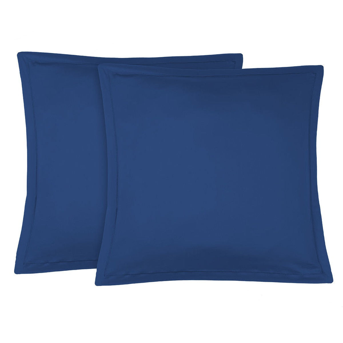 Taie d'oreiller (x2) satin de coton bleu indigo JULIA