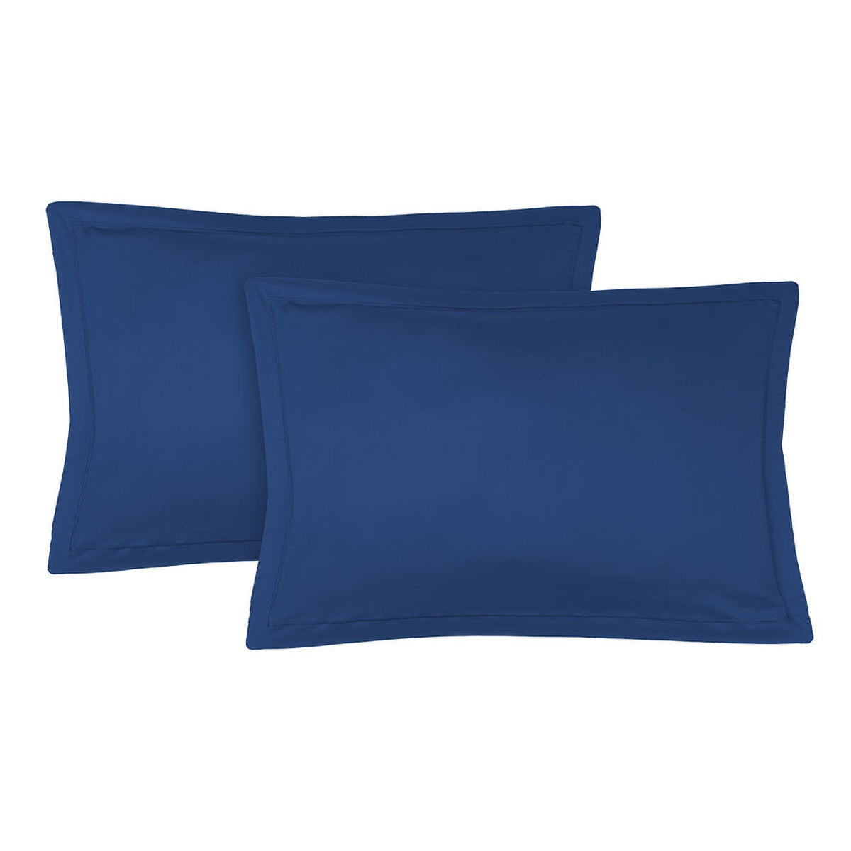 Taie d'oreiller (x2) satin de coton bleu indigo JULIA