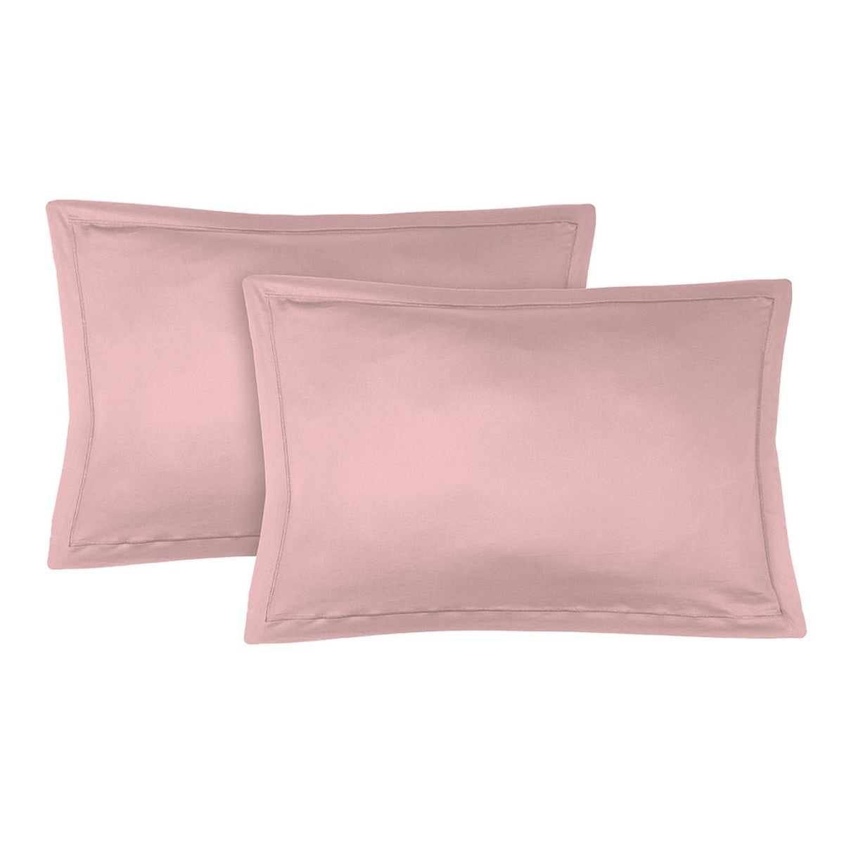 Taie d'oreiller (x2) satin de coton rose JULIA