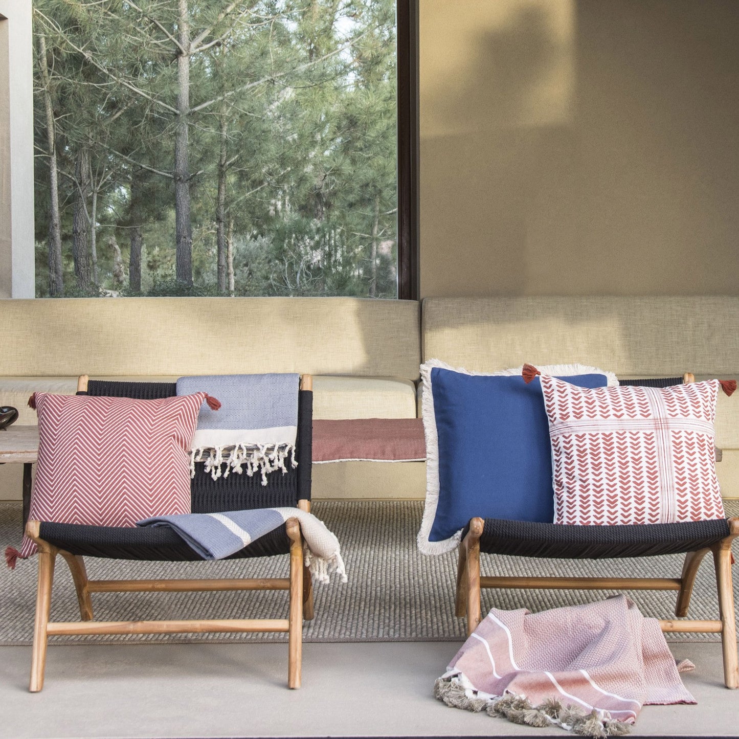 Cotton cushion cover 50x50 AMSTERDAM