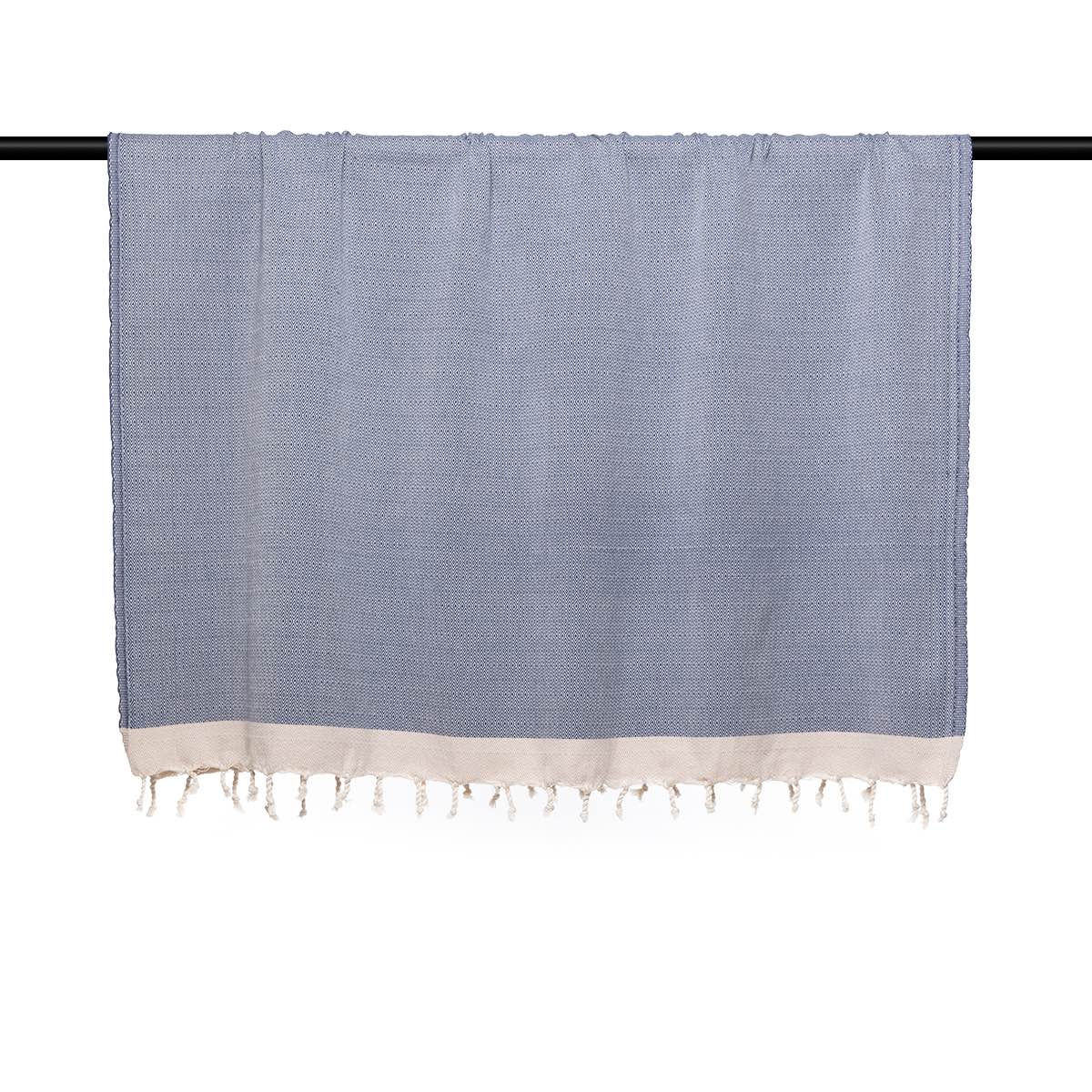 Plaid coton bleu marine COURCHEVEL