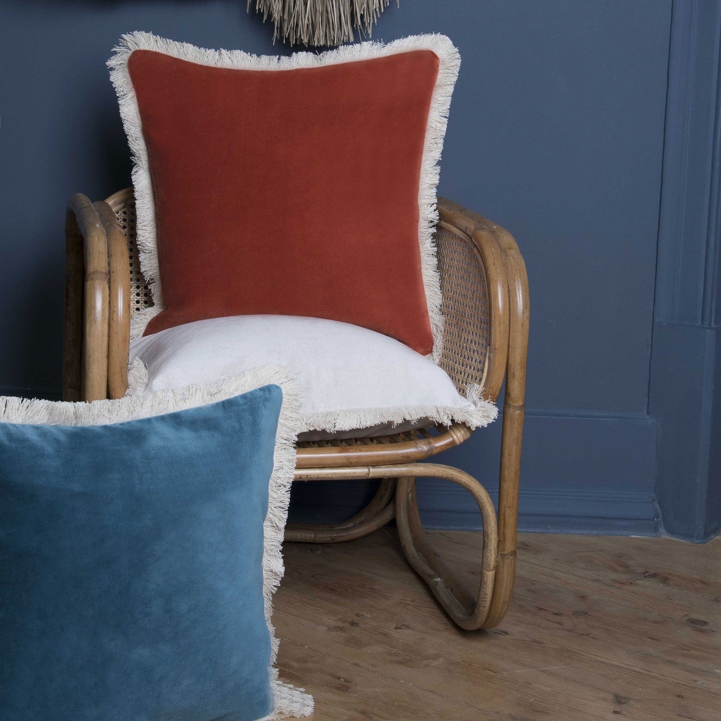 Cotton velvet cushion 50x50 ANDREA