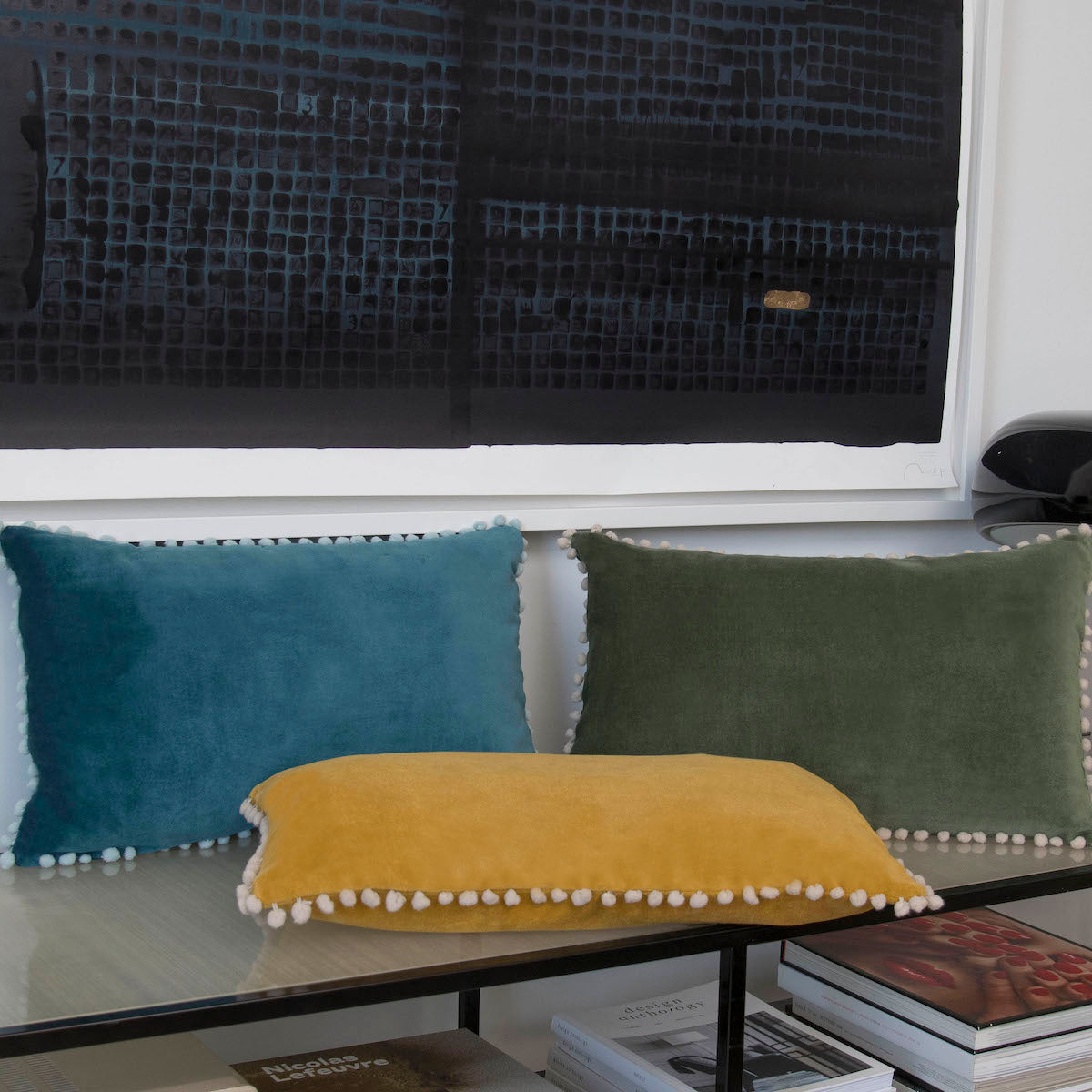 Coussin velours de coton 50x30 CLEO