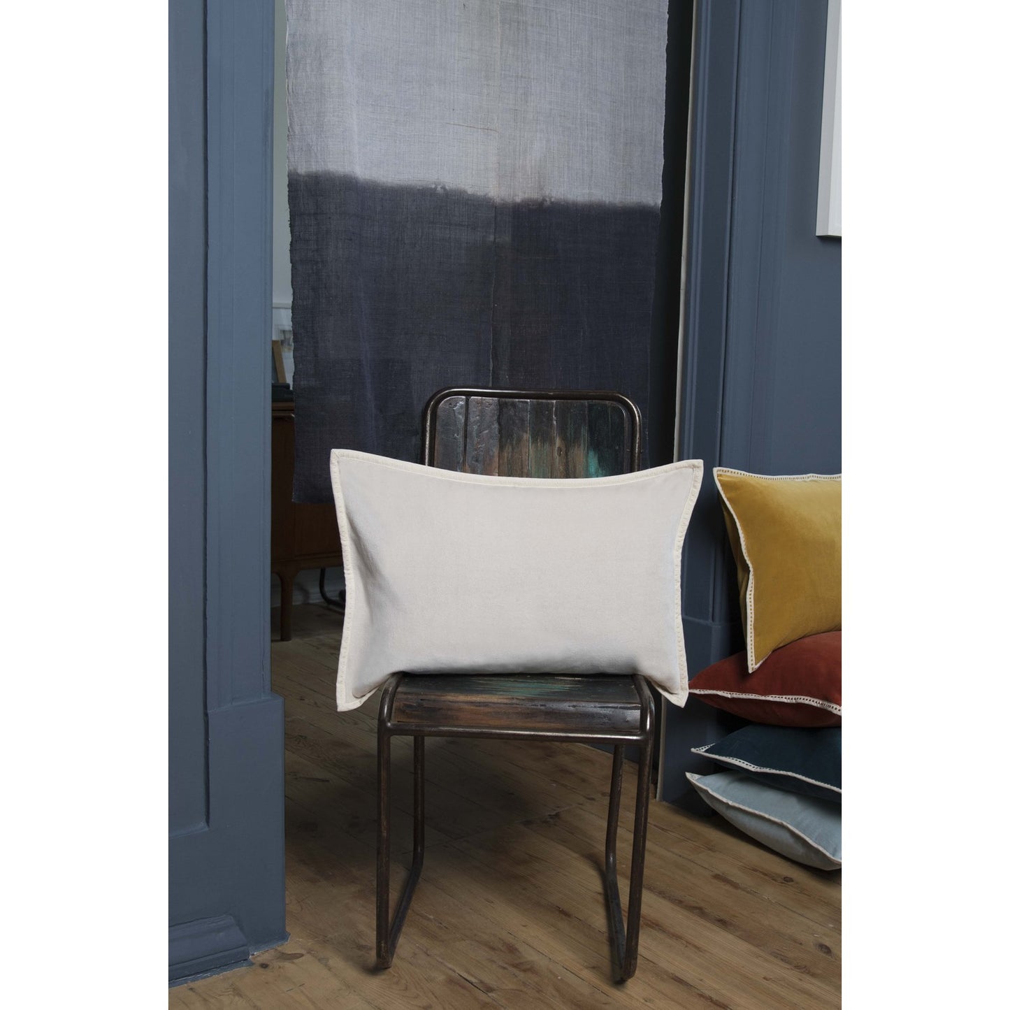 ERIN cotton velvet cushion 60x40