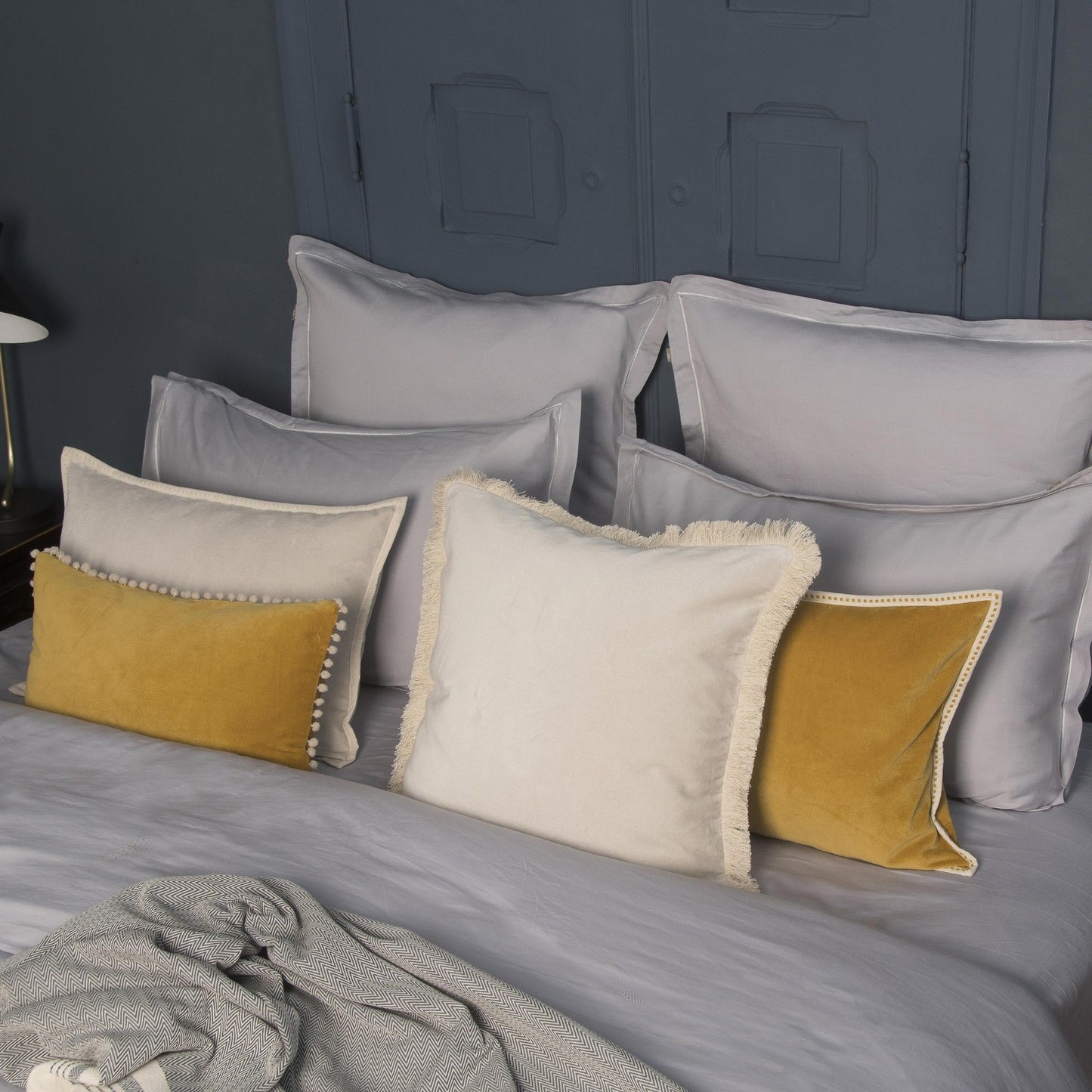 ERIN cotton velvet cushion 60x40