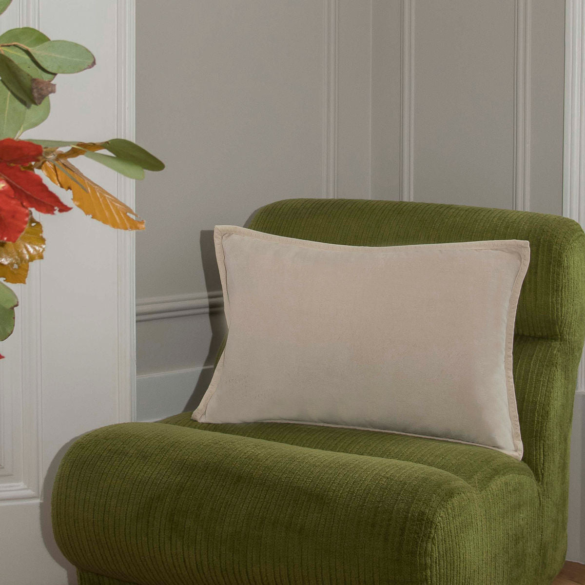 ERIN cotton velvet cushion 60x40