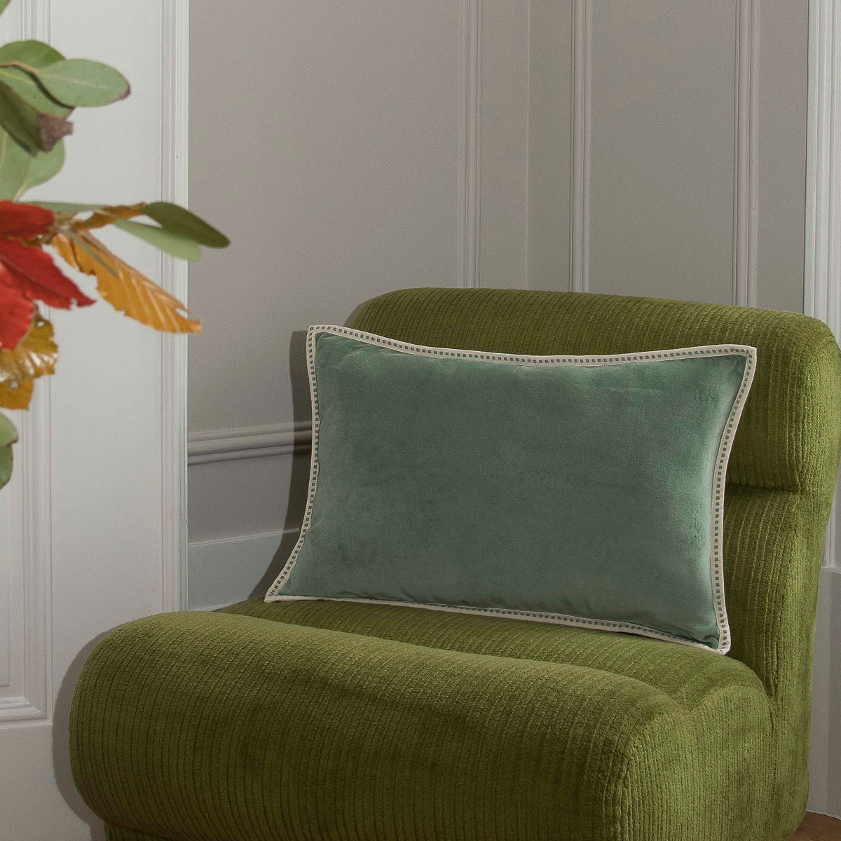 ERIN cotton velvet cushion 60x40