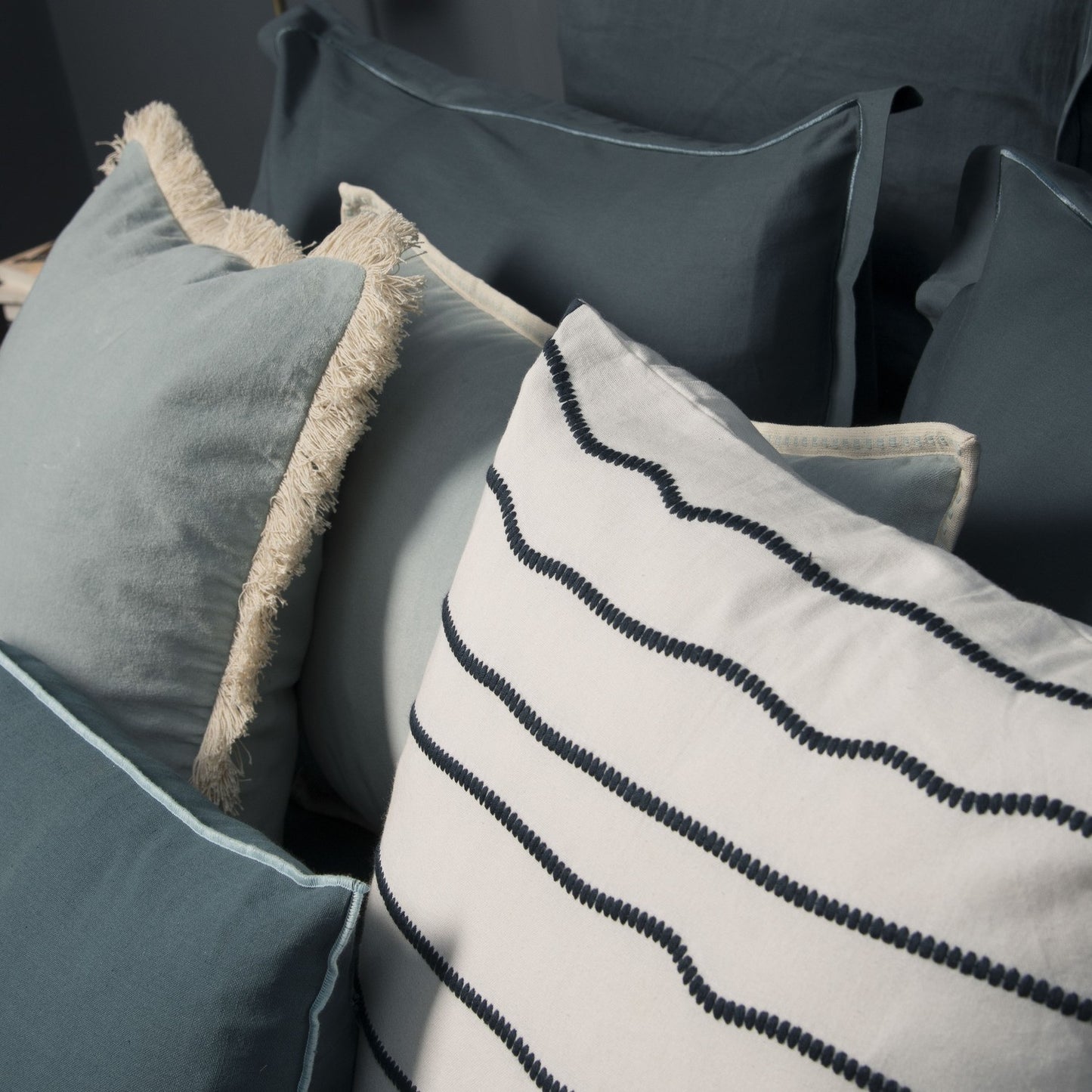 ERIN cotton velvet cushion 60x40
