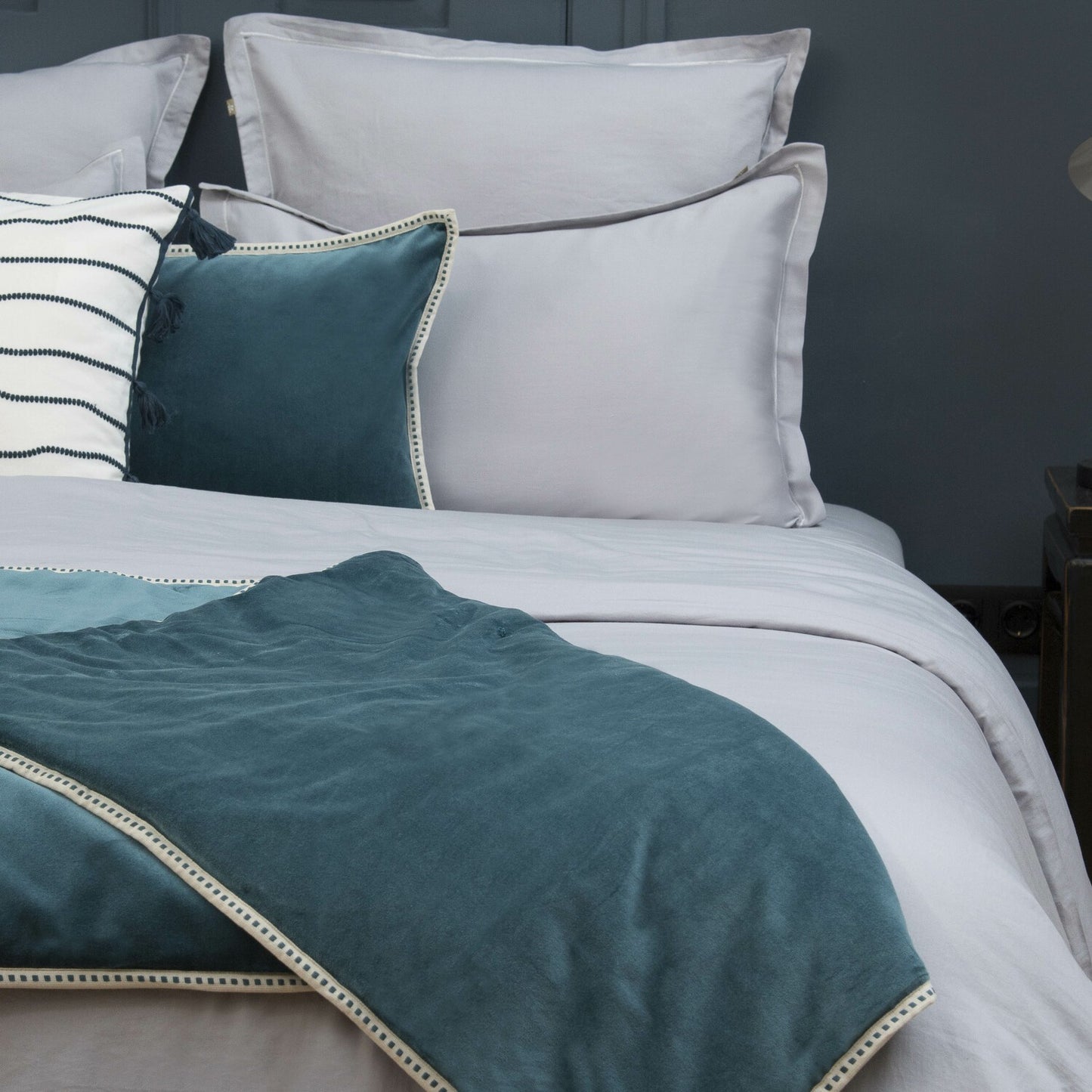 ERIN cotton velvet cushion 60x40