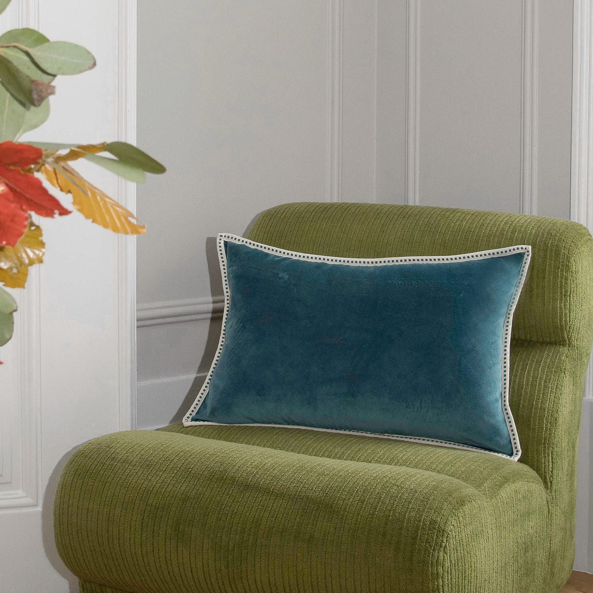 ERIN cotton velvet cushion 60x40