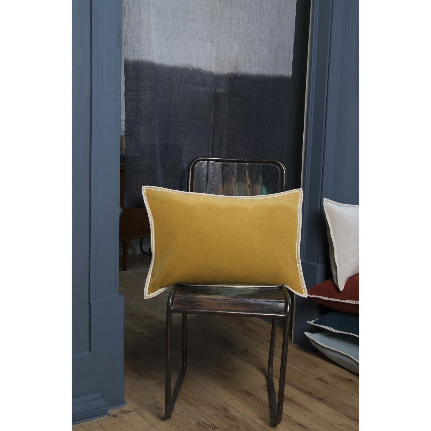 ERIN cotton velvet cushion 60x40