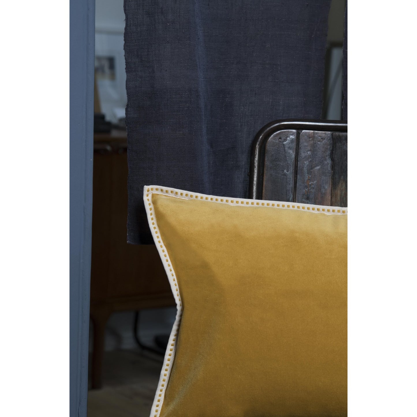 ERIN cotton velvet cushion 60x40