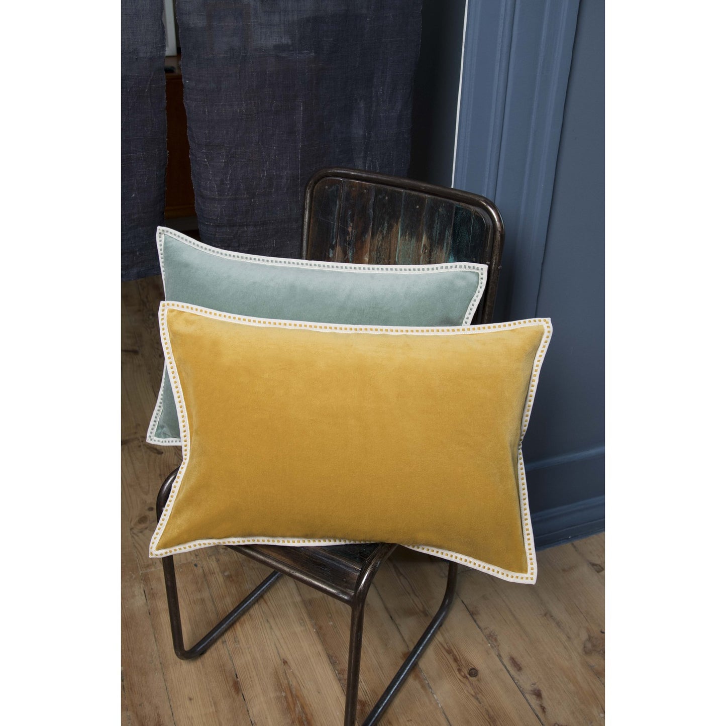 ERIN cotton velvet cushion 60x40