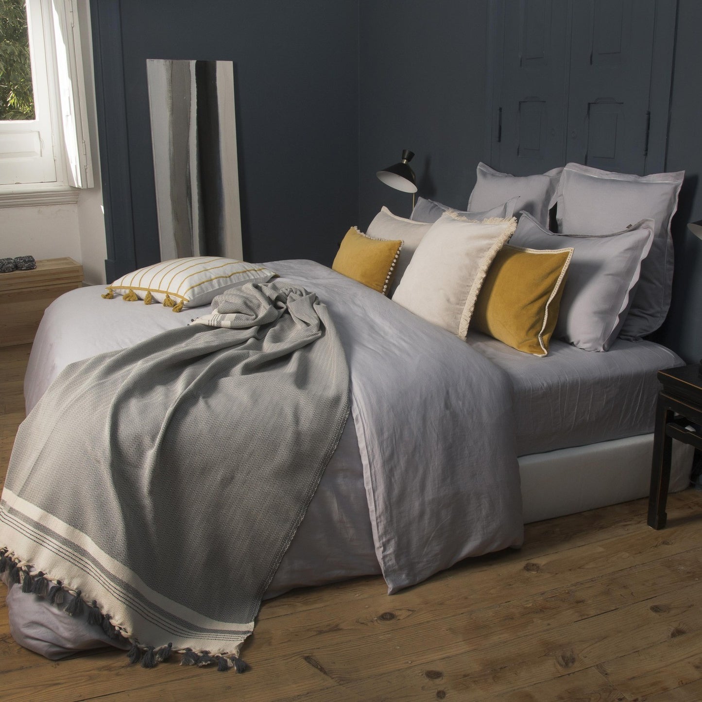 ERIN cotton velvet cushion 60x40