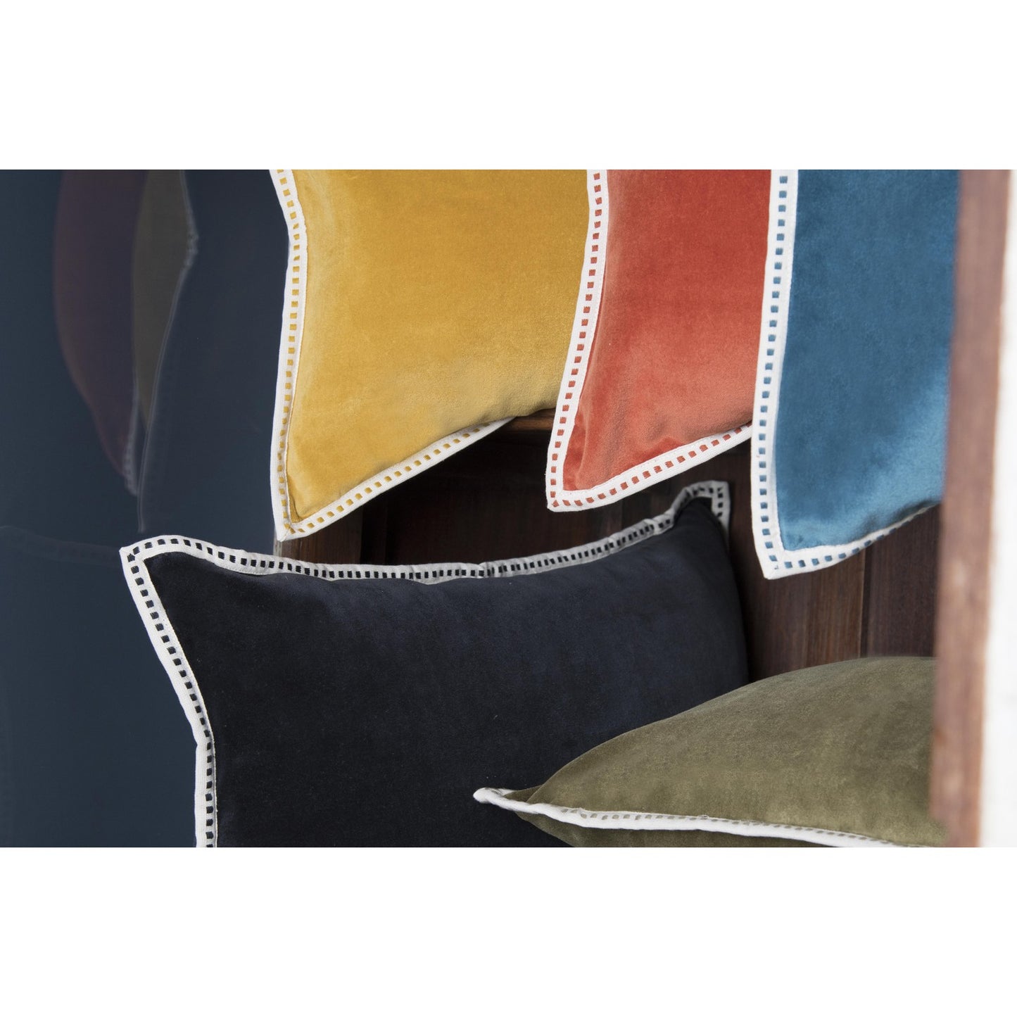 ERIN cotton velvet cushion 60x40