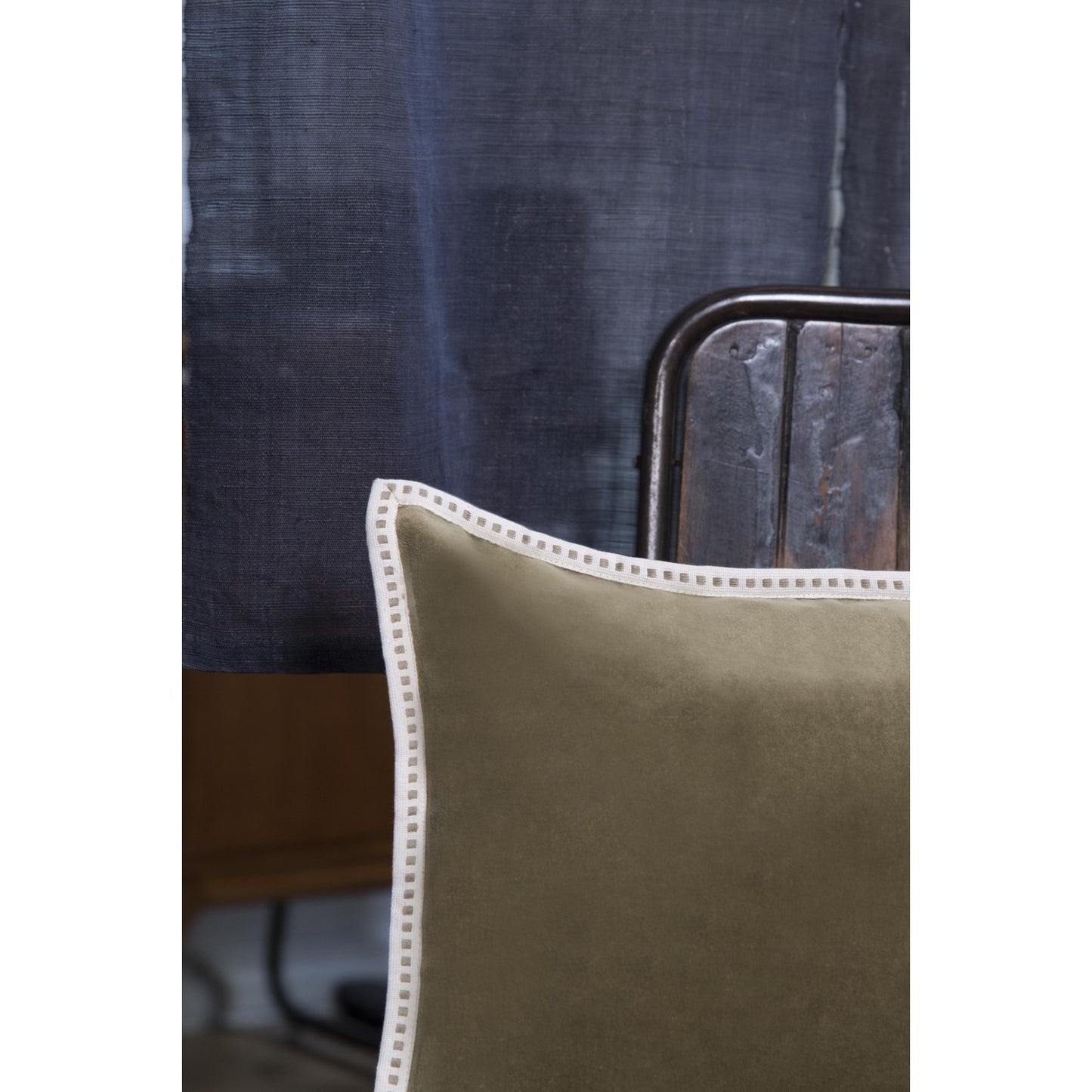 ERIN cotton velvet cushion 60x40