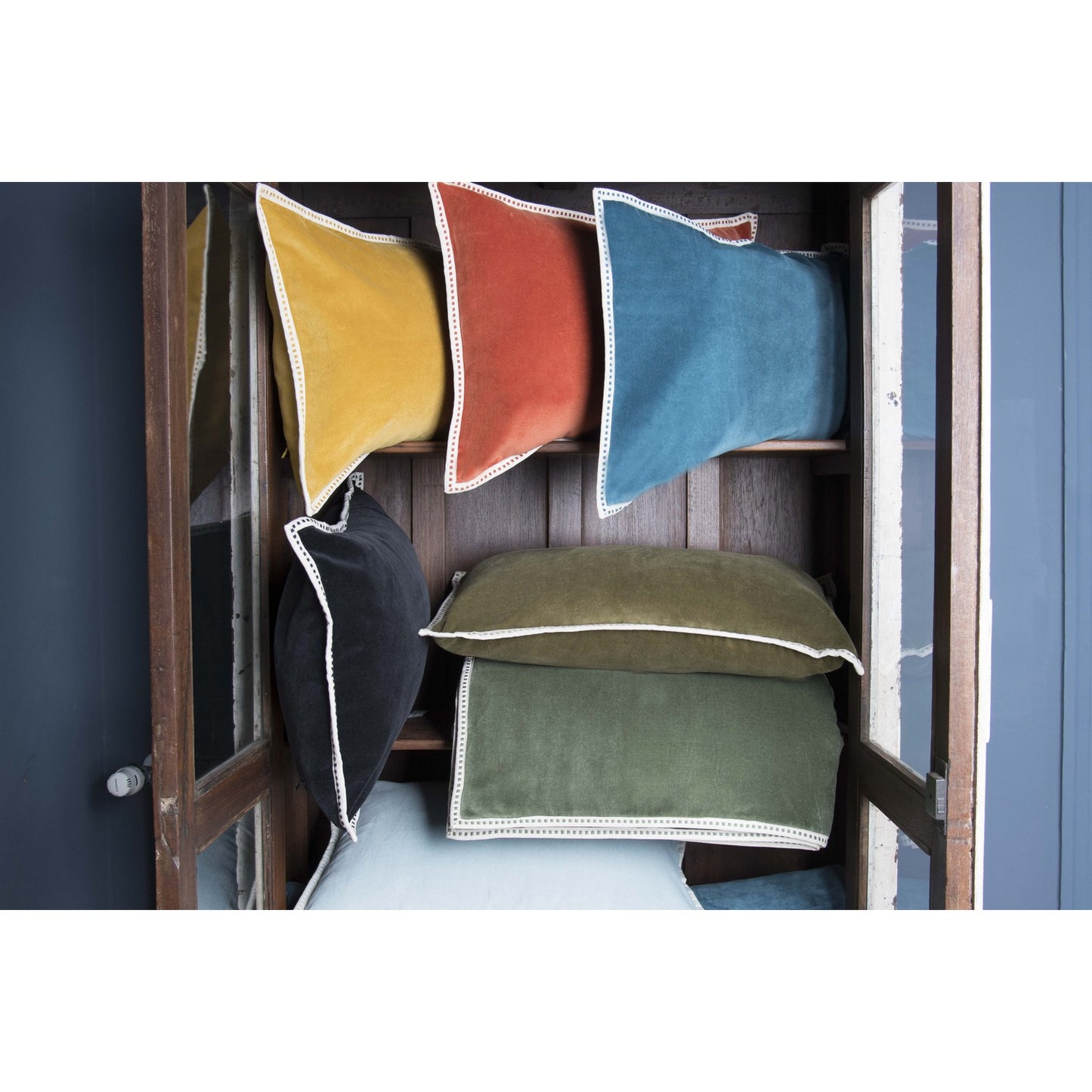 ERIN cotton velvet cushion 60x40