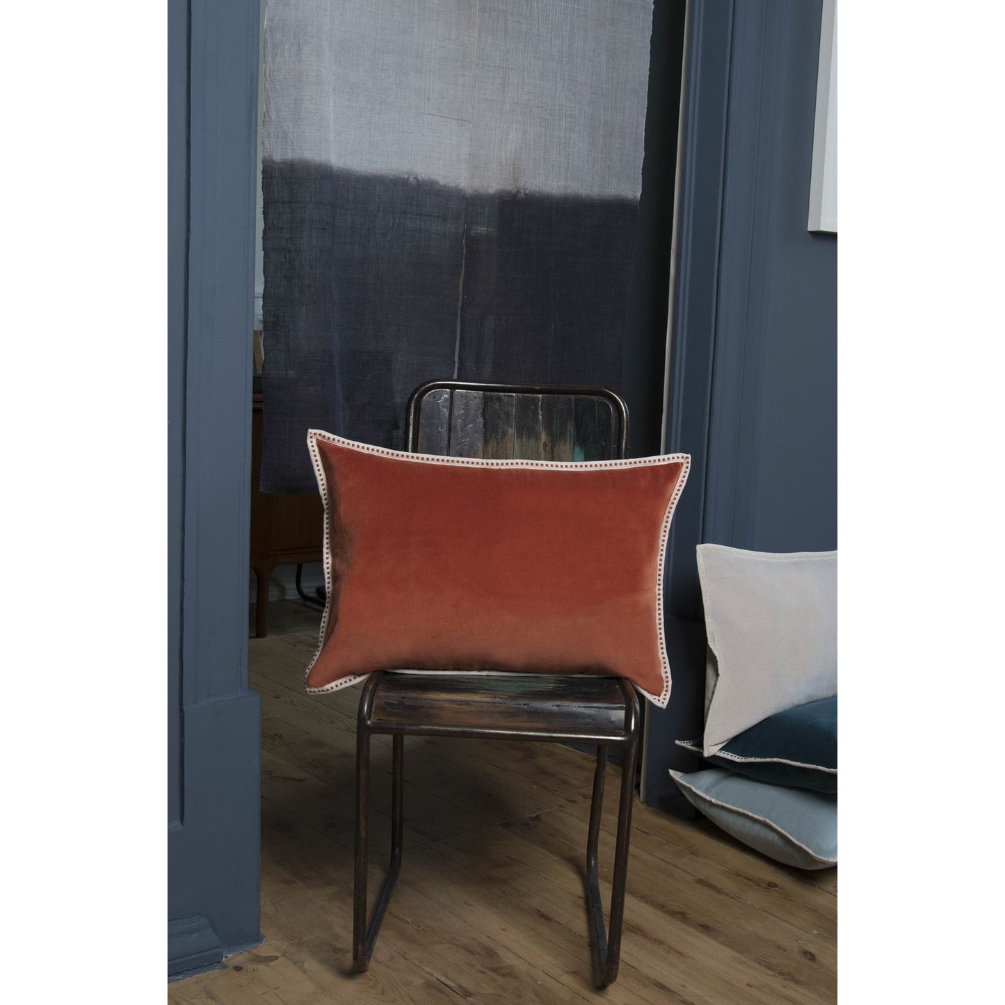 ERIN cotton velvet cushion 60x40