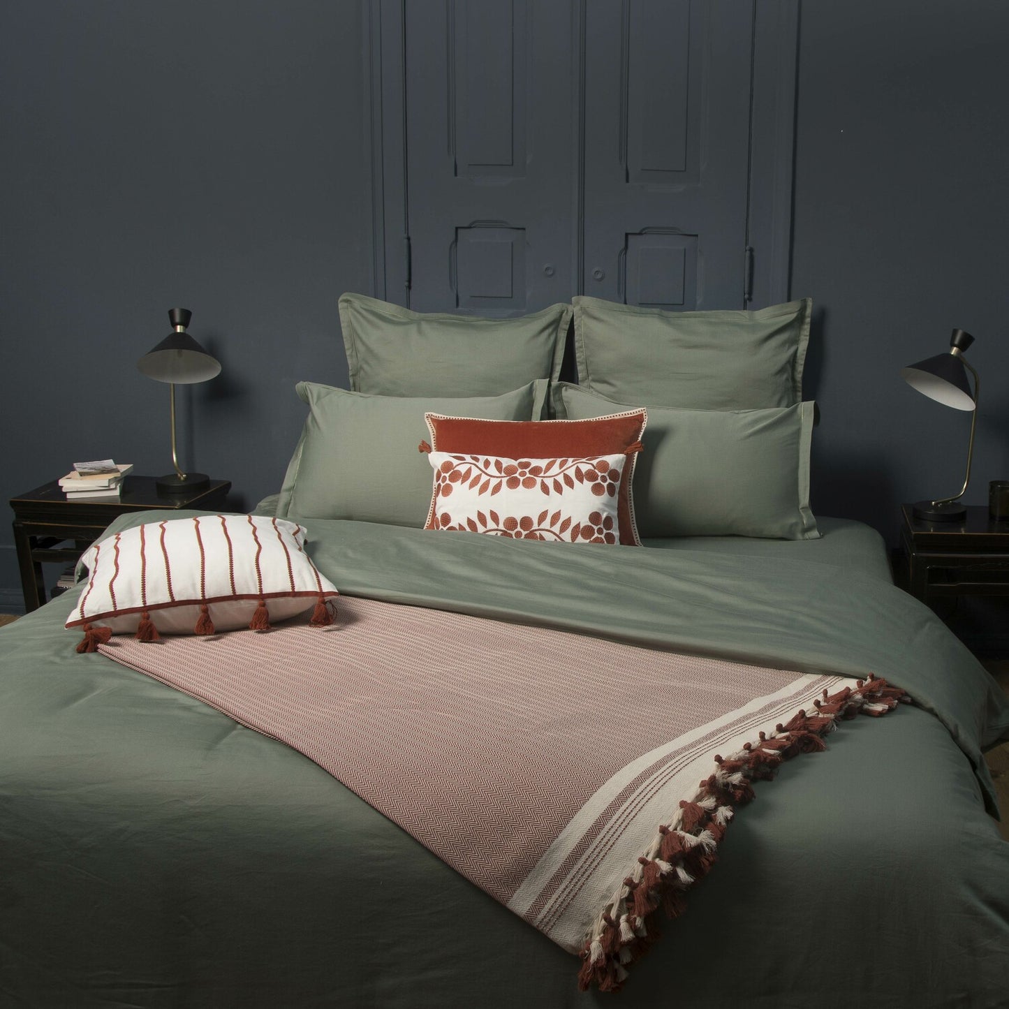 ERIN cotton velvet cushion 60x40