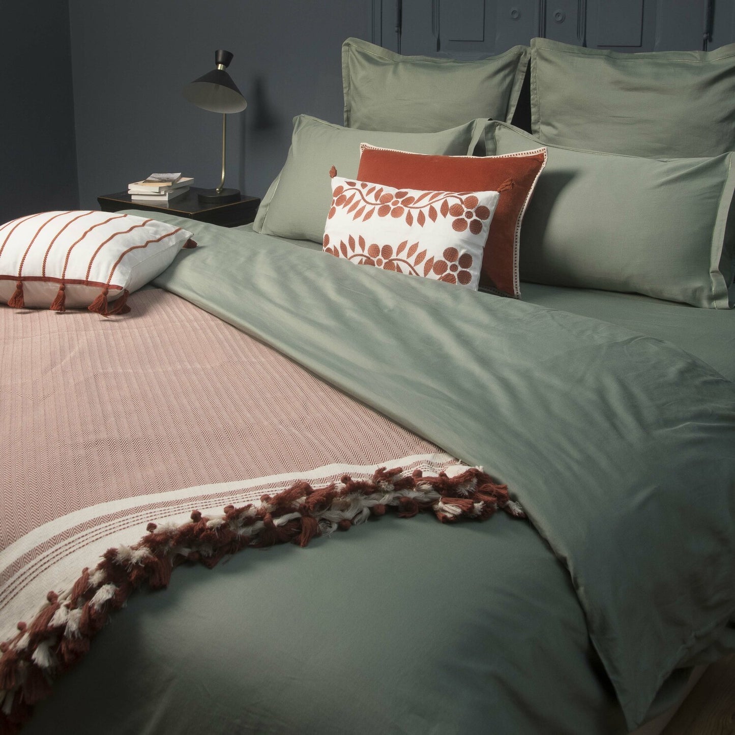 ERIN cotton velvet cushion 60x40