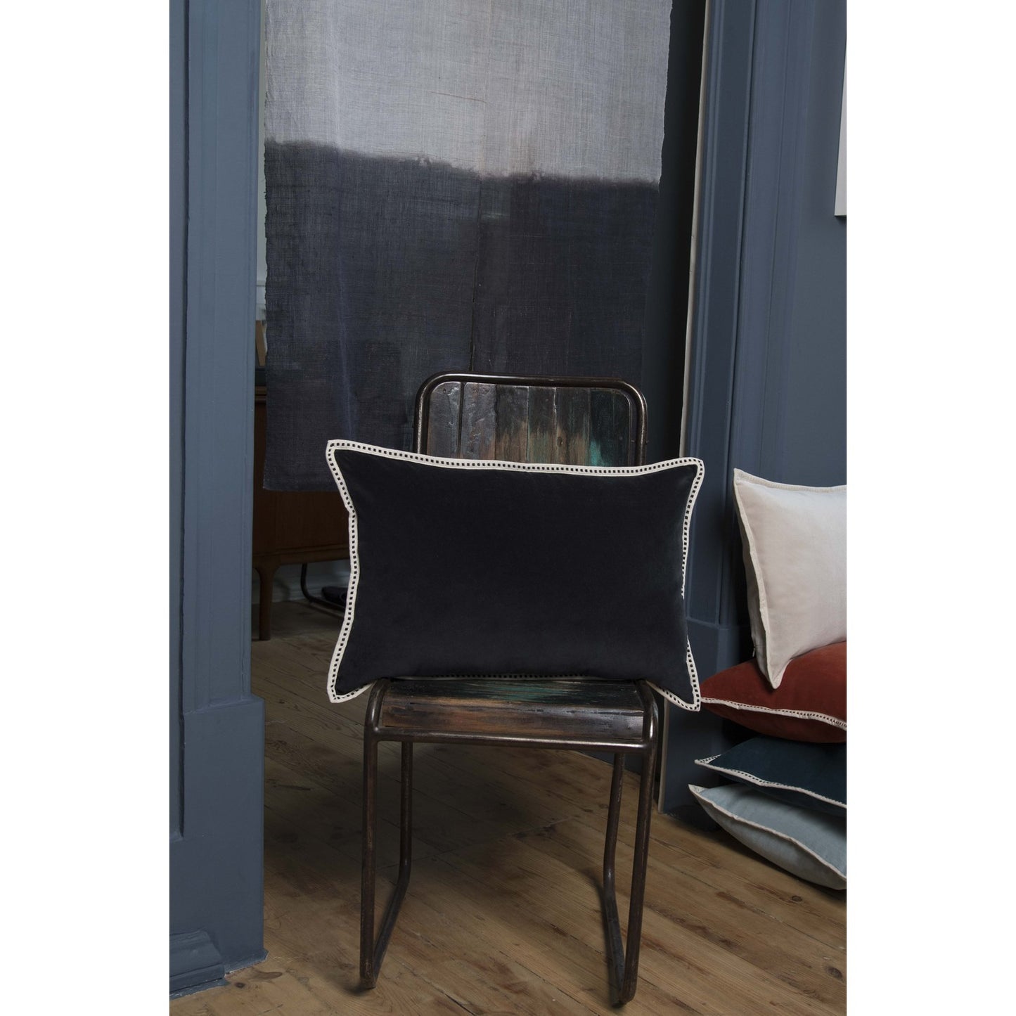 ERIN cotton velvet cushion 60x40