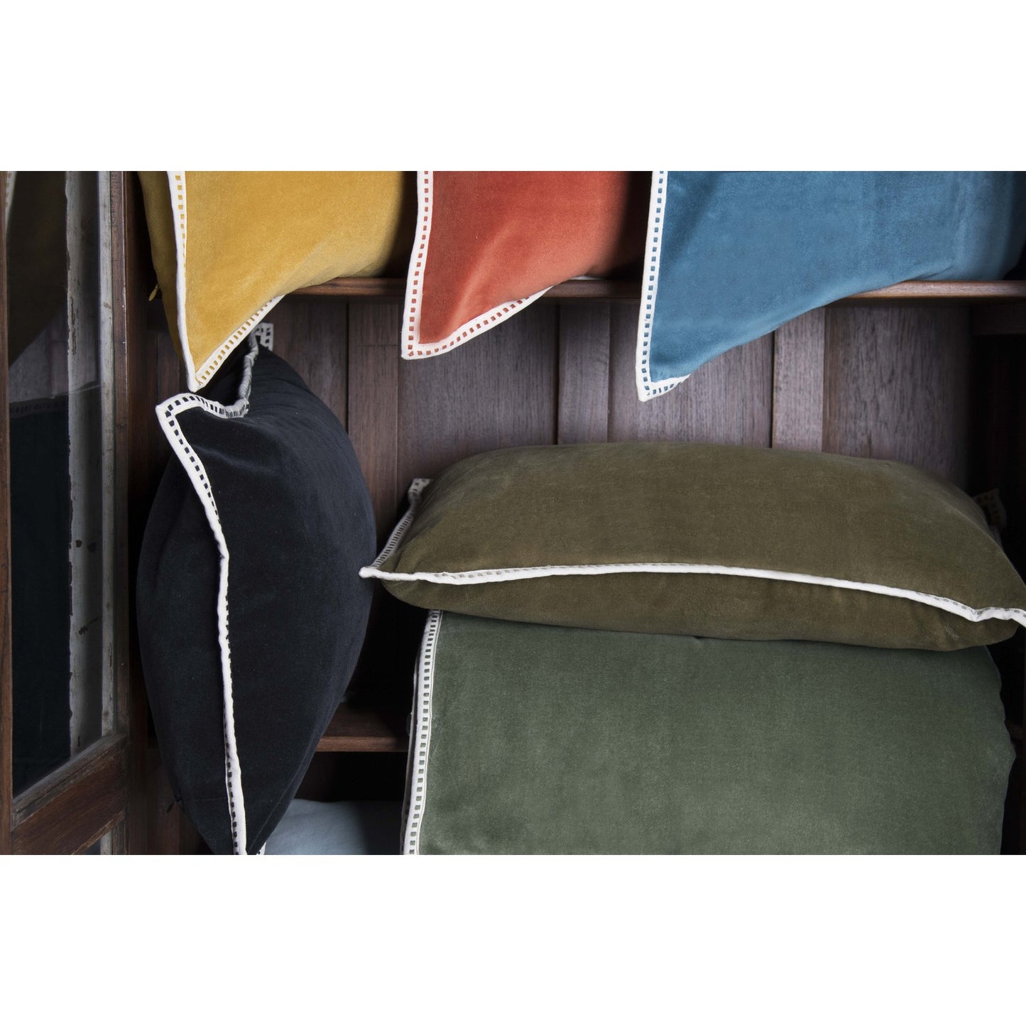 ERIN cotton velvet cushion 60x40