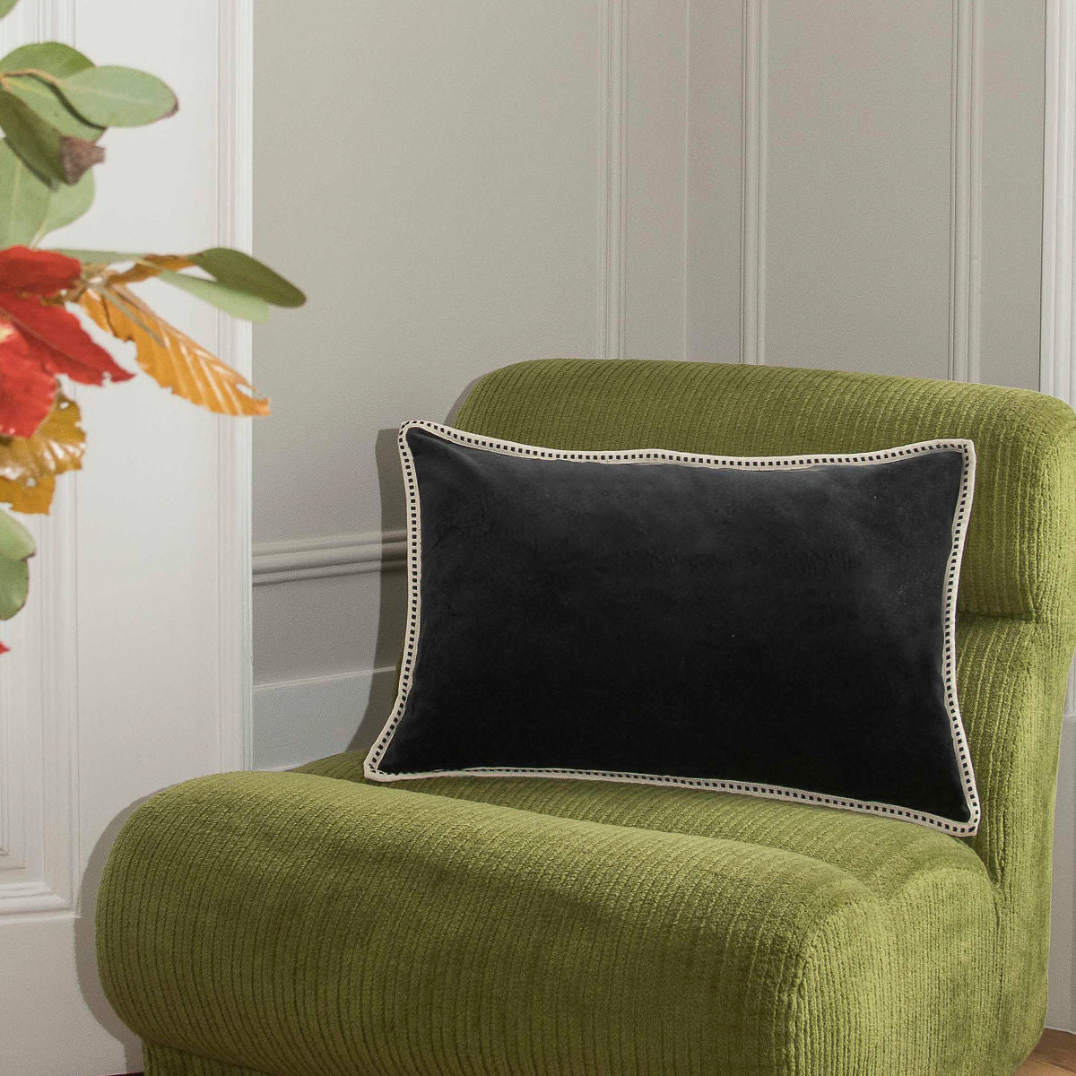 ERIN cotton velvet cushion 60x40