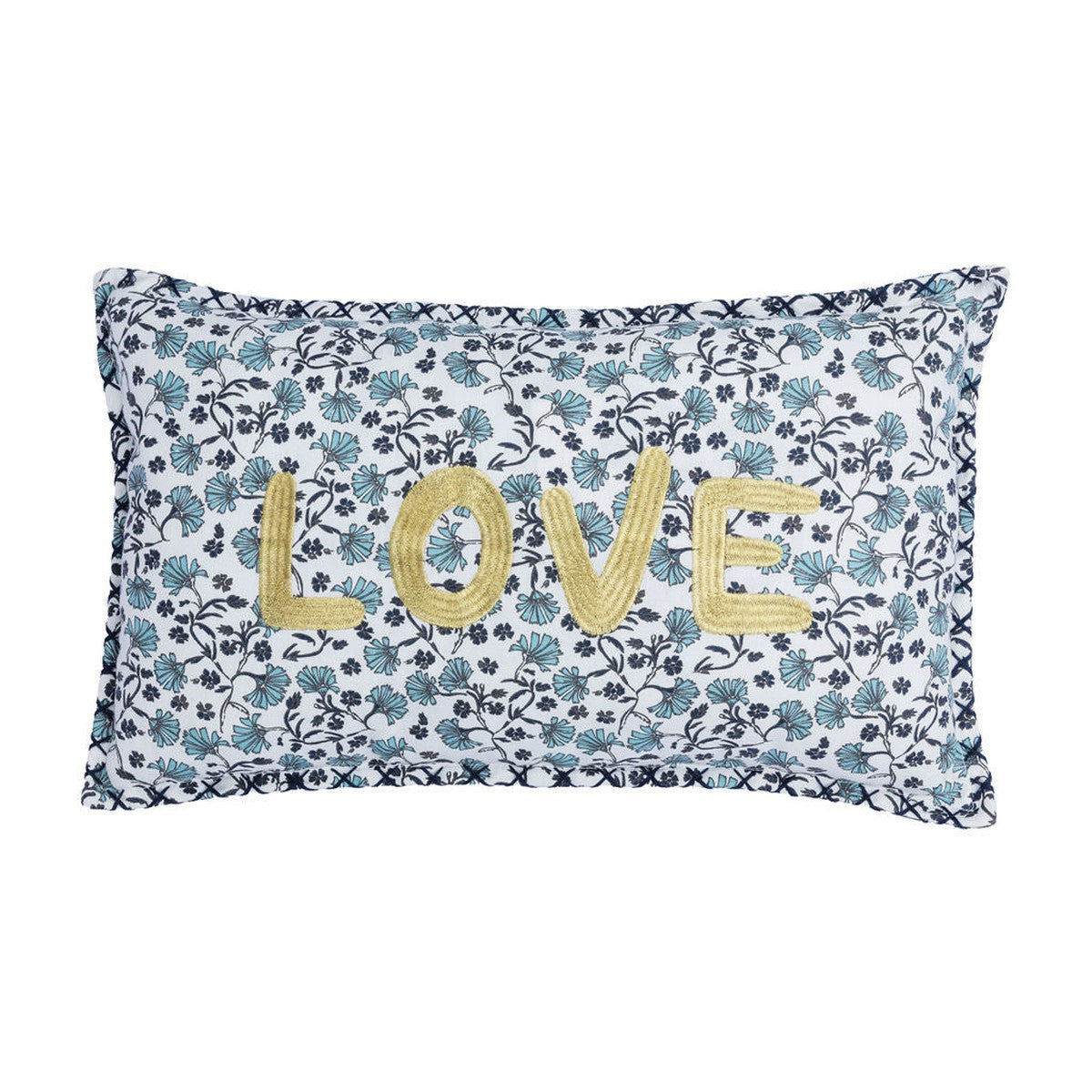 Set of 2 cotton cushion covers 50x30 LOVE