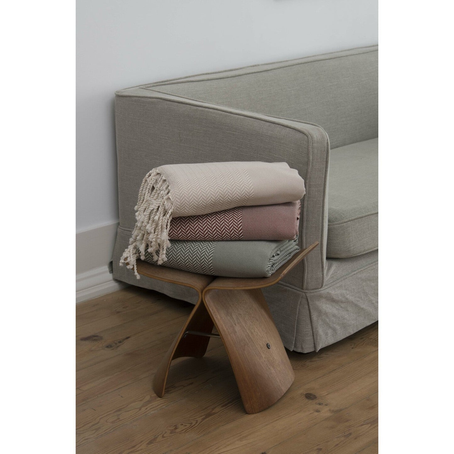 Plaid coton olive OSLO febronie.com