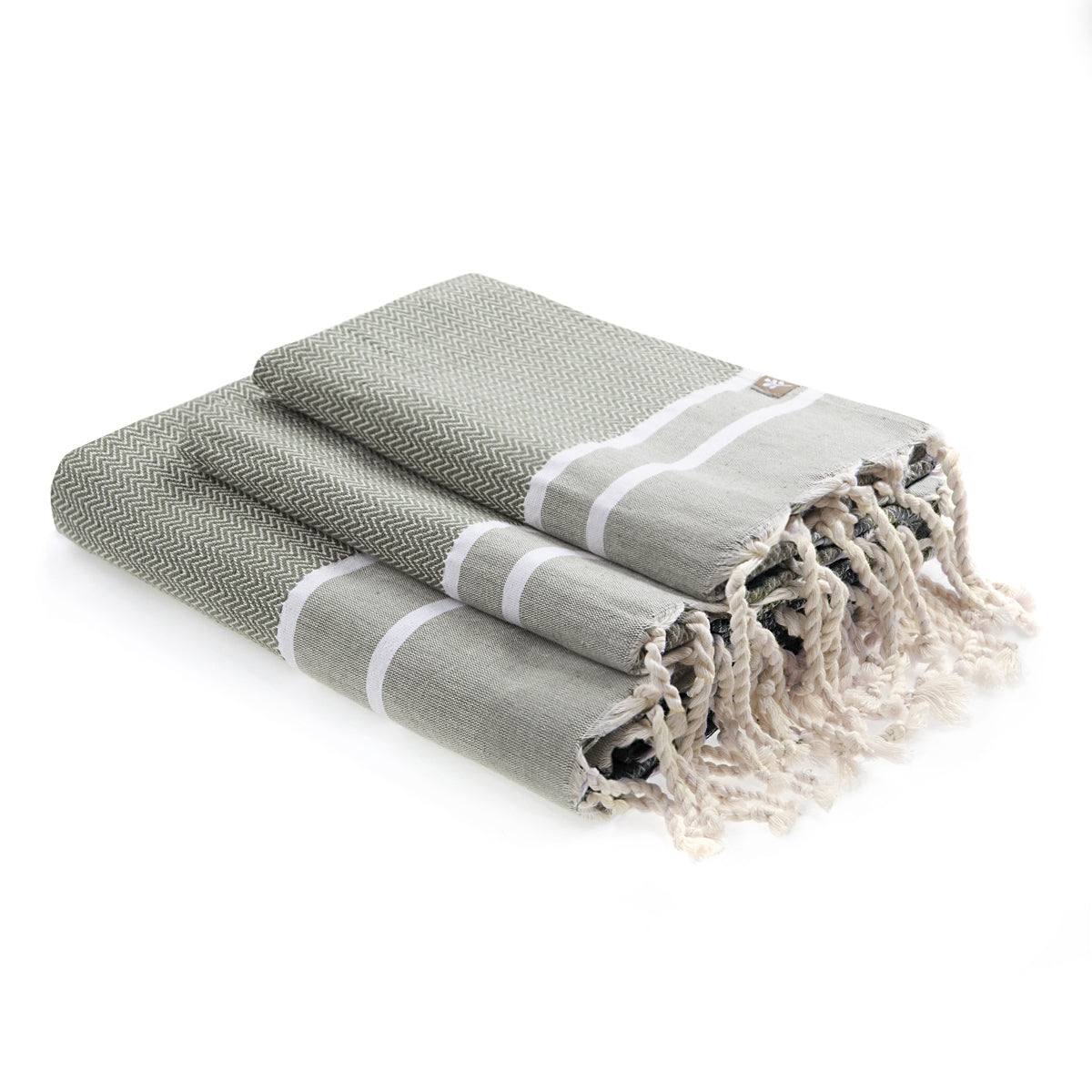 Foutas de bain (1+2) coton 100x200+2(50x80) STOCKHOLM