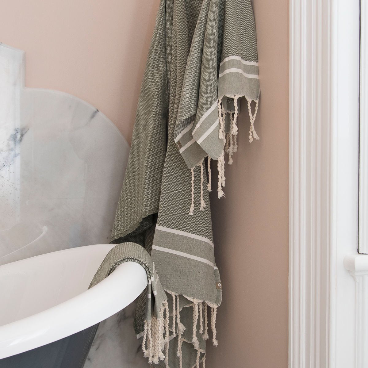 Foutas de bain (1+2) coton 100x200+2(50x80) STOCKHOLM