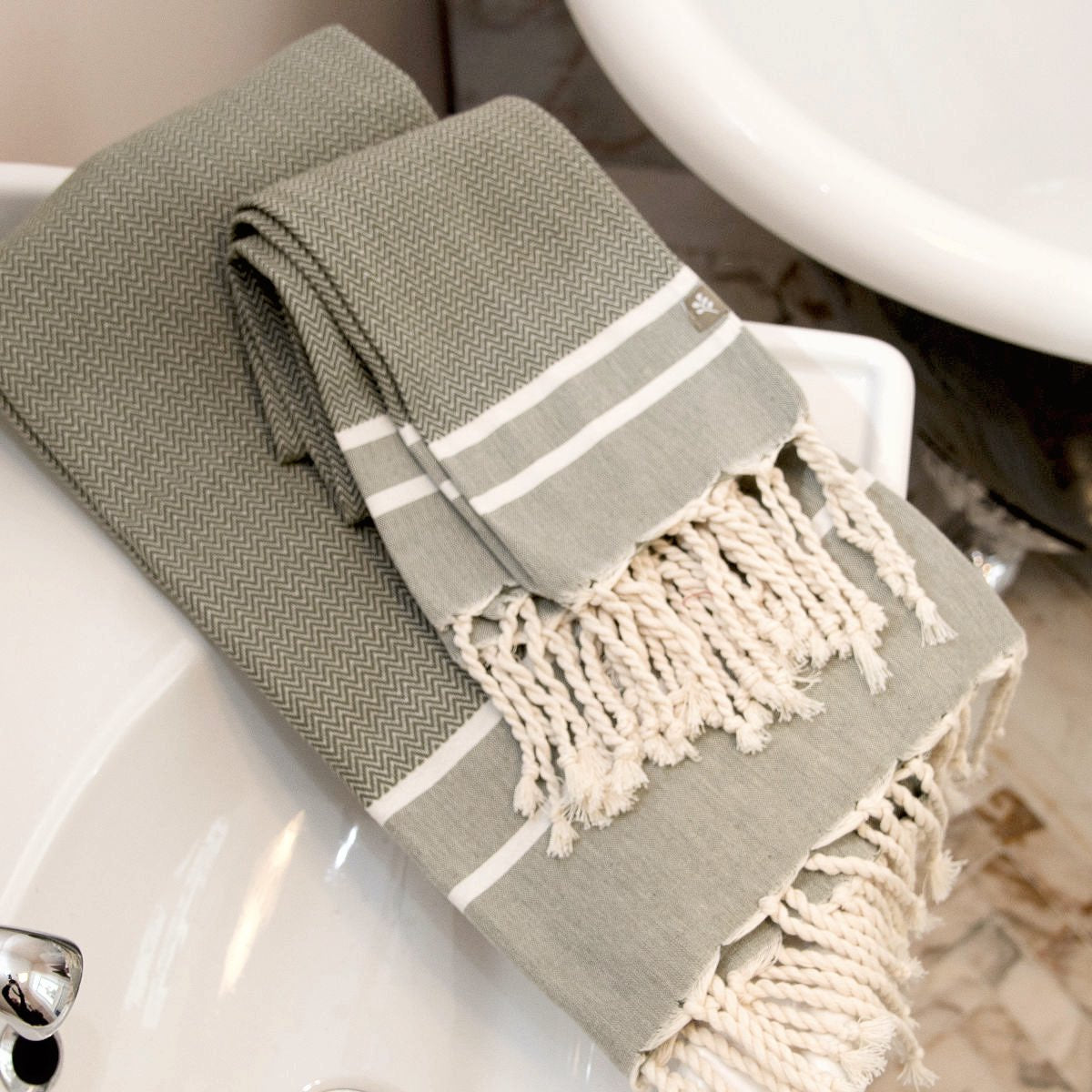 Foutas de bain (1+2) coton 100x200+2(50x80) STOCKHOLM