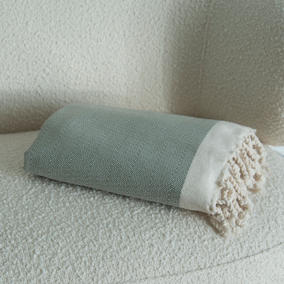 Plaid coton vert olive COURCHEVEL