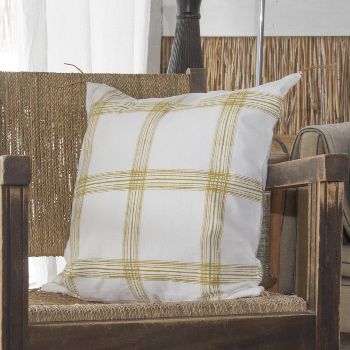 Lot de 2 housses de coussin coton 50x50 MADRAS
