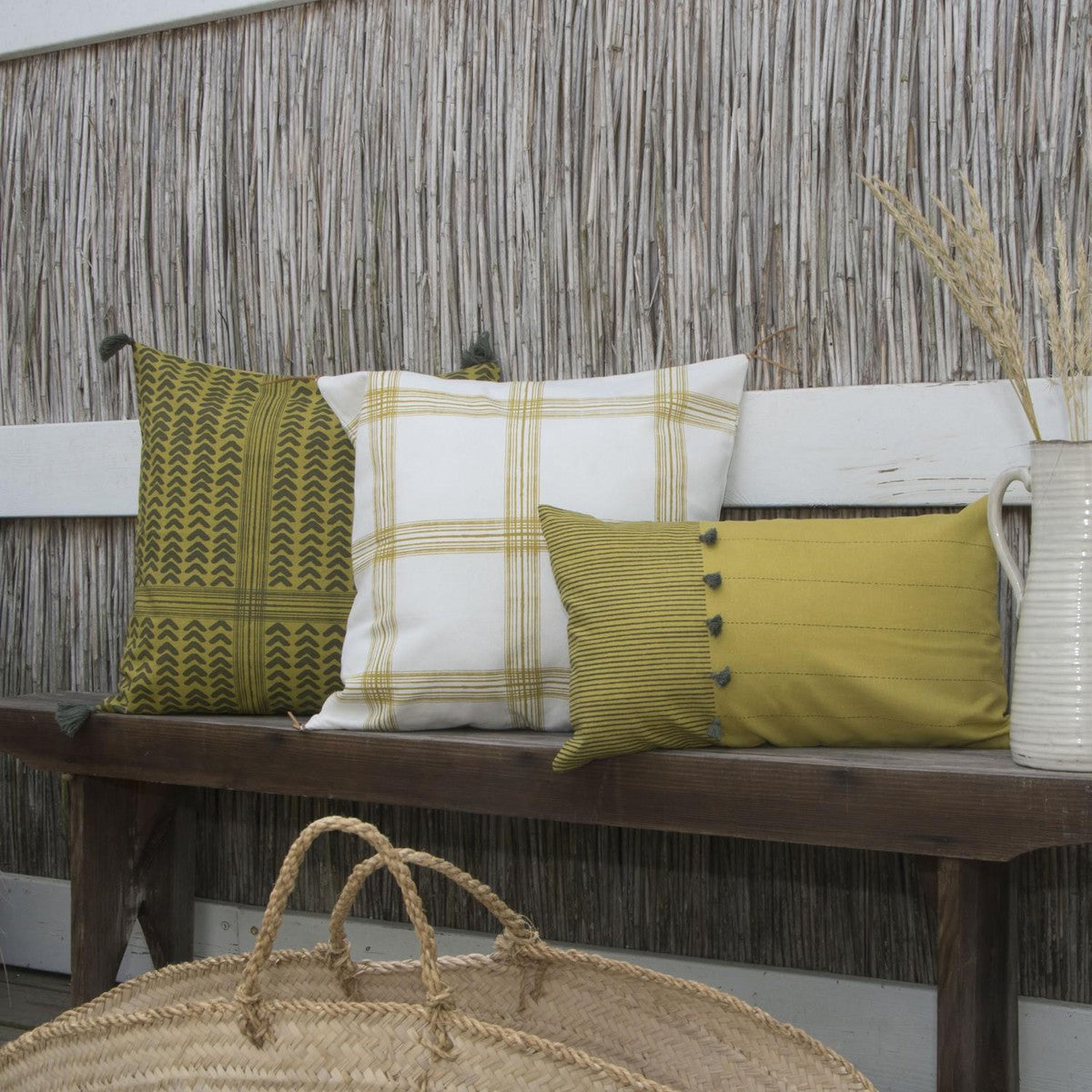 Lot de 2 housses de coussin coton 50x50 MADRAS