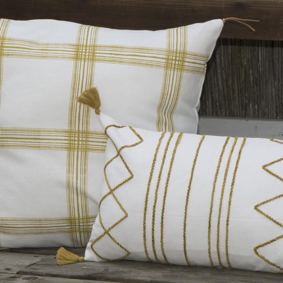 Lot de 2 housses de coussin coton 50x50 MADRAS